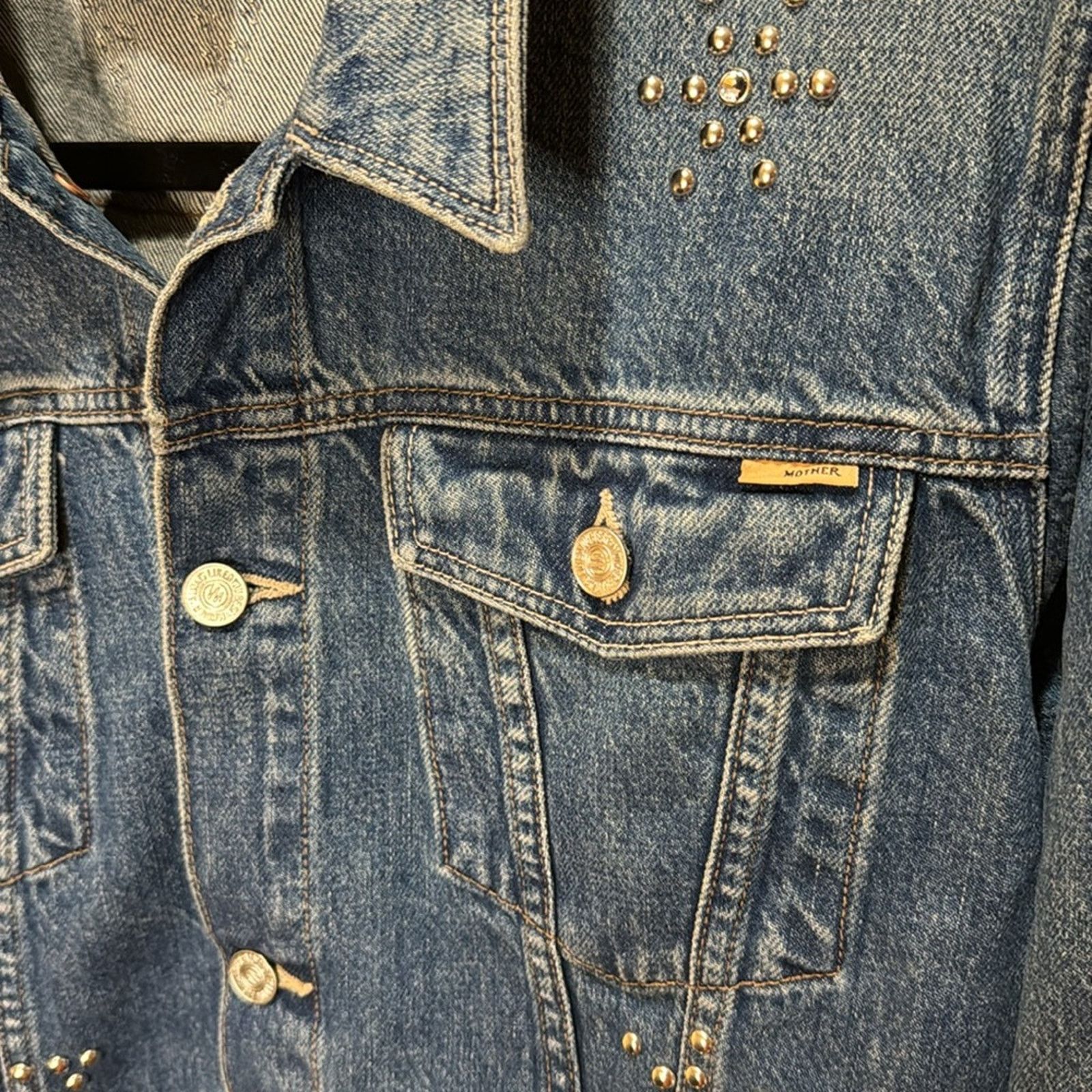 MOTHER Bowie x MOTHER The Bruiser Embellished Denim Jacket Size M Size M / US 6-8 / IT 42-44 - 8 Thumbnail