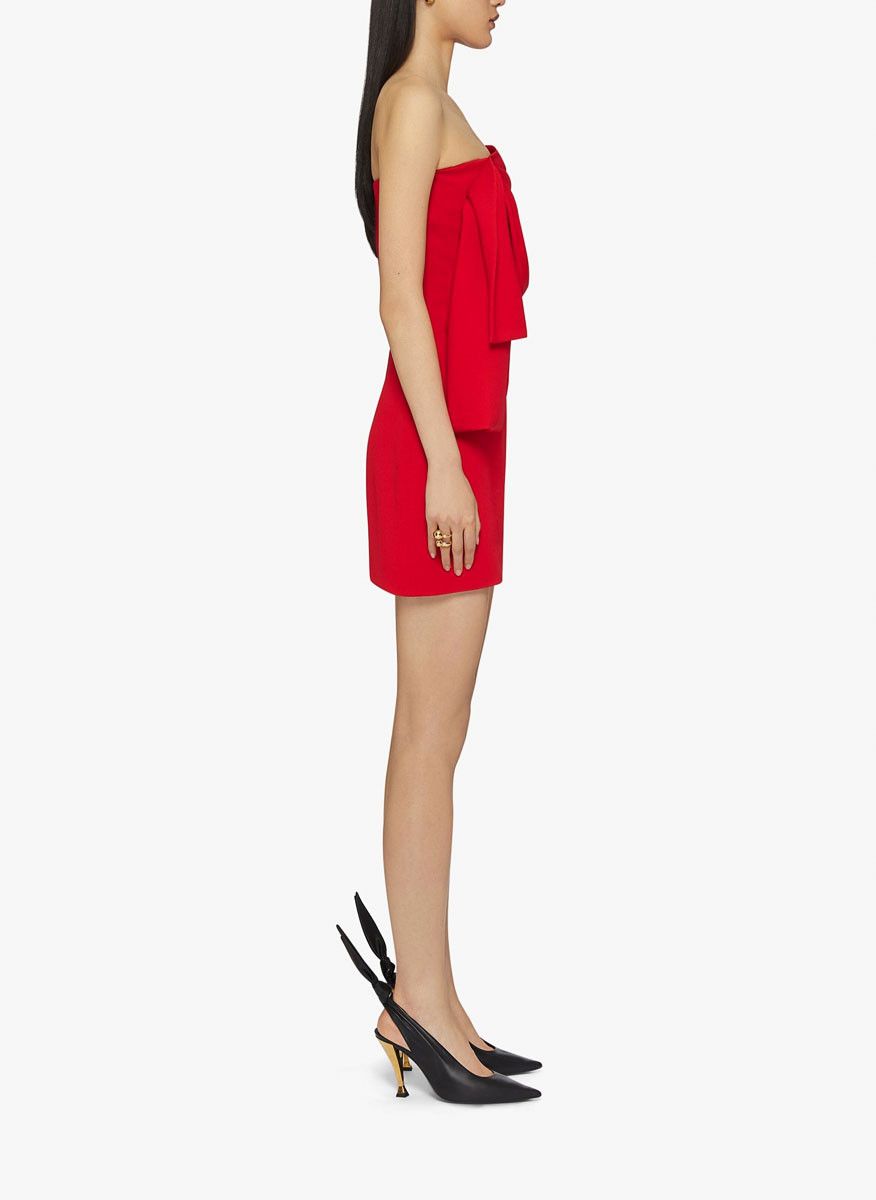 Givenchy o1w1db10326 Big Bow Dress in Red Size XS / US 0-2 / IT 36-38 - 3 Thumbnail