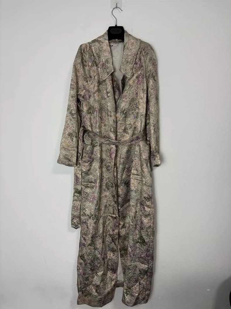 Dries Van Noten DRIES VAN NOTEN Grey embroidered overcoat Size US XS / EU 42 / 0 - 1 Thumbnail