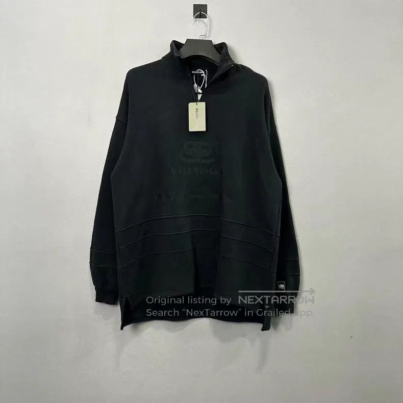 Balenciaga Balenciaga Double B buckle embroidered logo fleece half-zi Size US S / EU 44-46 / 1 - 1 Thumbnail