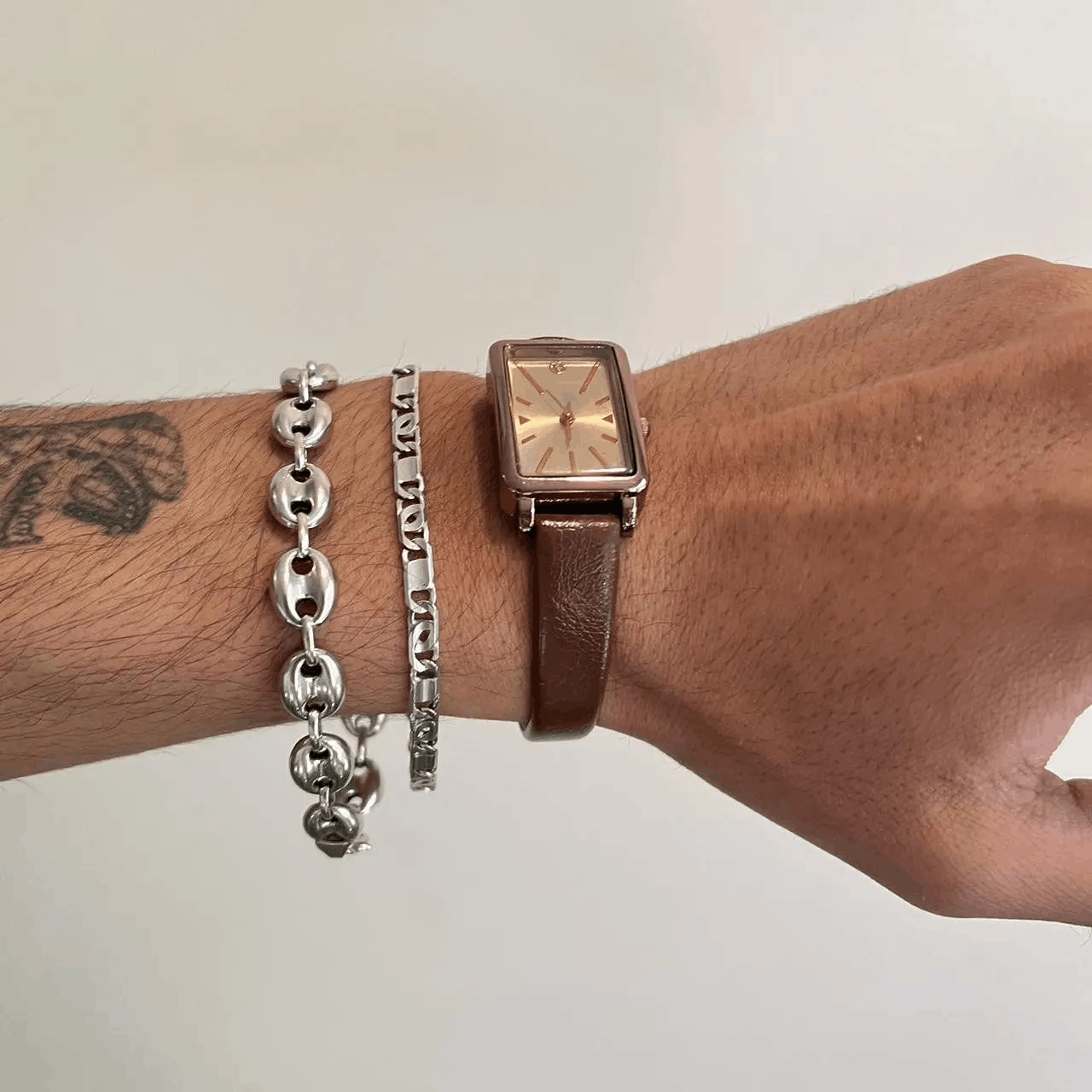 Jewelry brown old money luxury leather watch Size ONE SIZE - 6 Thumbnail