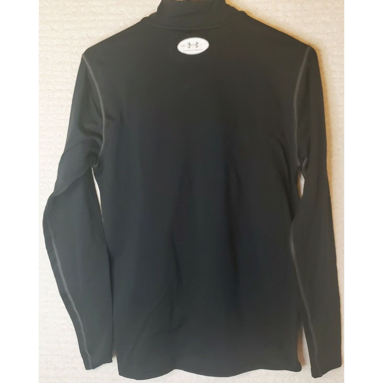 Under Armour Under Armour Cold Gear Long Sleeve Mock Neck Shirt Mens S Black Athletic Thermal Pullover Lightweight Nylon Blend Size US S / EU 44-46 / 1 - 7 Thumbnail
