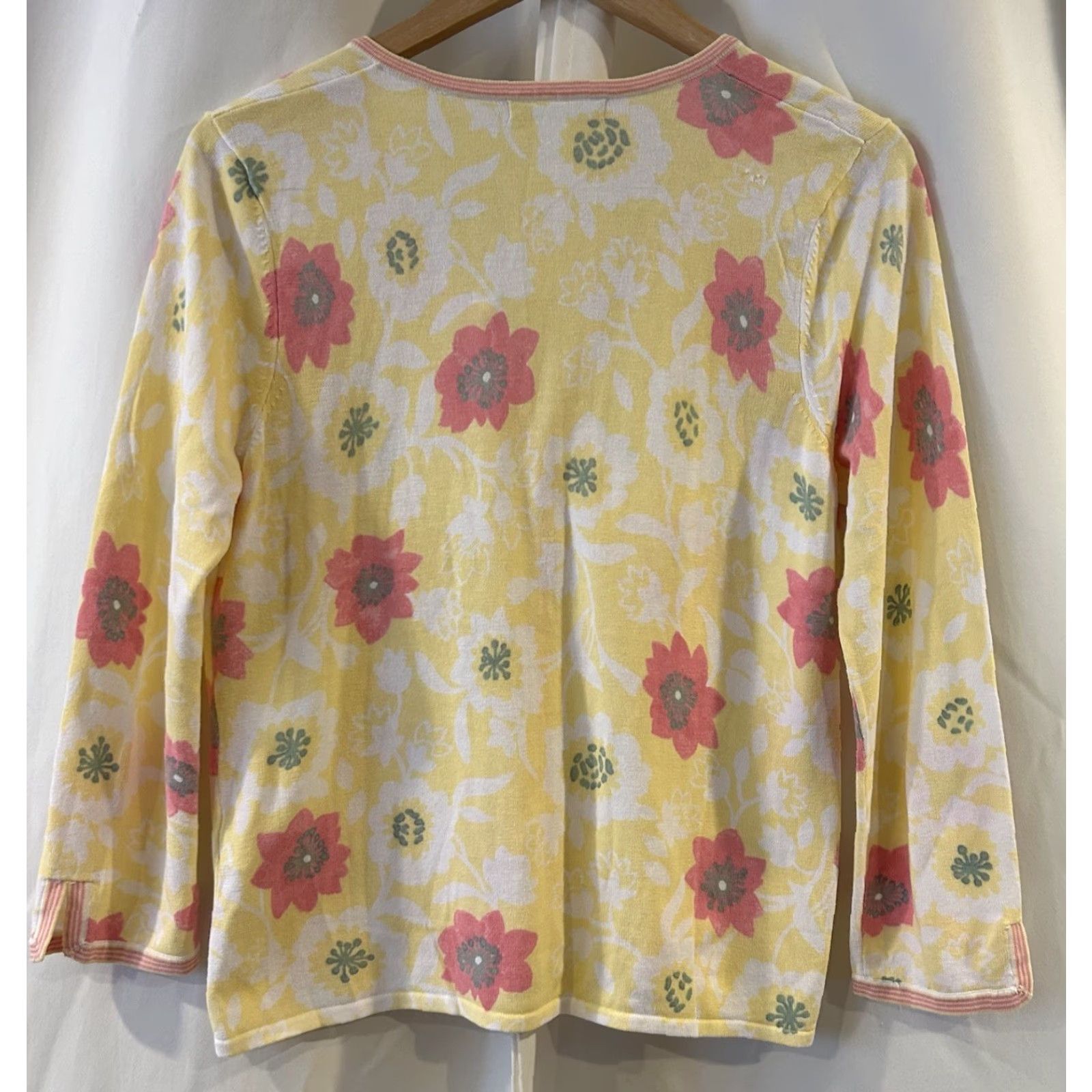 Vintage Sigrid Olsen Floral Crystal-Button Front Cardigan Sweater Women Sz S Spring Summer Fall Winter Cardigan Womens Size S / US 4 / IT 40 - 4 Thumbnail
