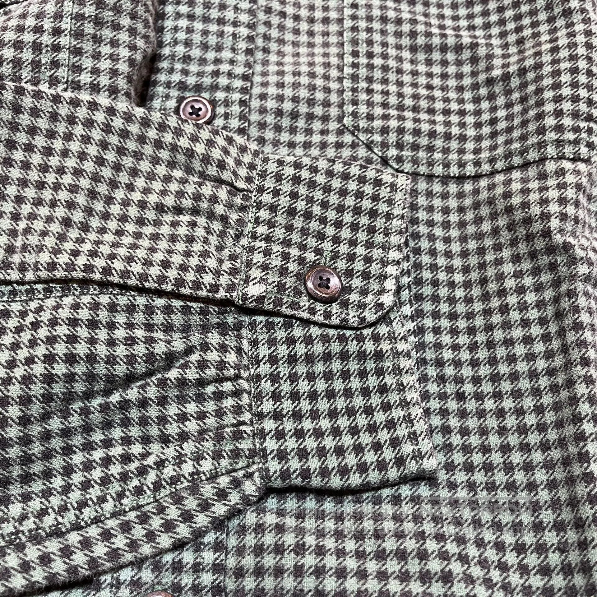 RRL Ralph Lauren Vintage Green Houndstooth Button. Size US M / EU 48-50 / 2 - 7 Thumbnail