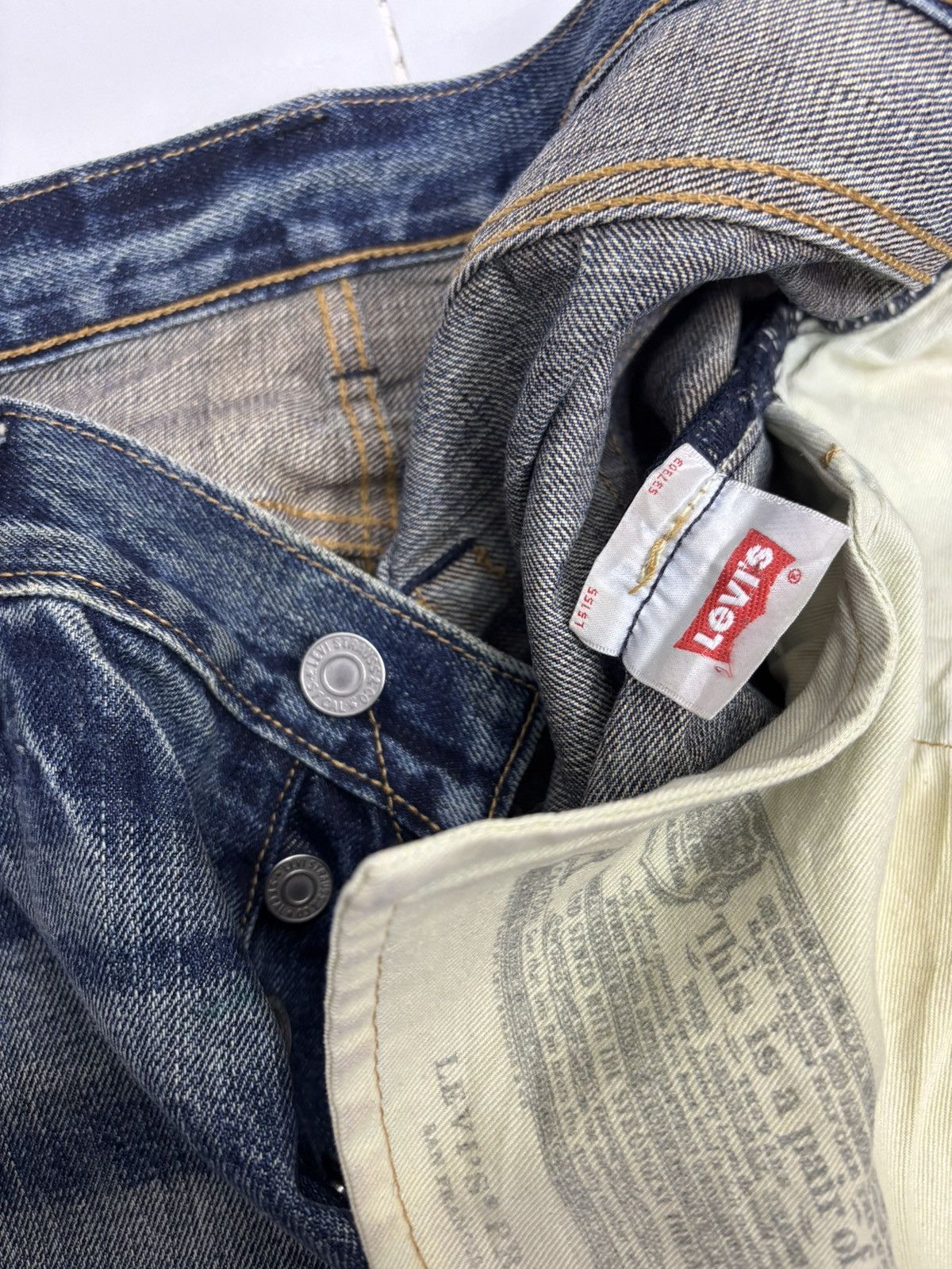 Levi's VTG LEVIS 501 BIG E DISTRESSED DENIM JEANS Size US 35 - 13 Thumbnail