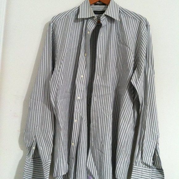 Joseph Abboud JOSEPH ABBOUD MENS COTTON DRESS SHIRT FRENCH CUFFS16.5/36-37 Size US L / EU 52-54 / 3 - 3 Thumbnail