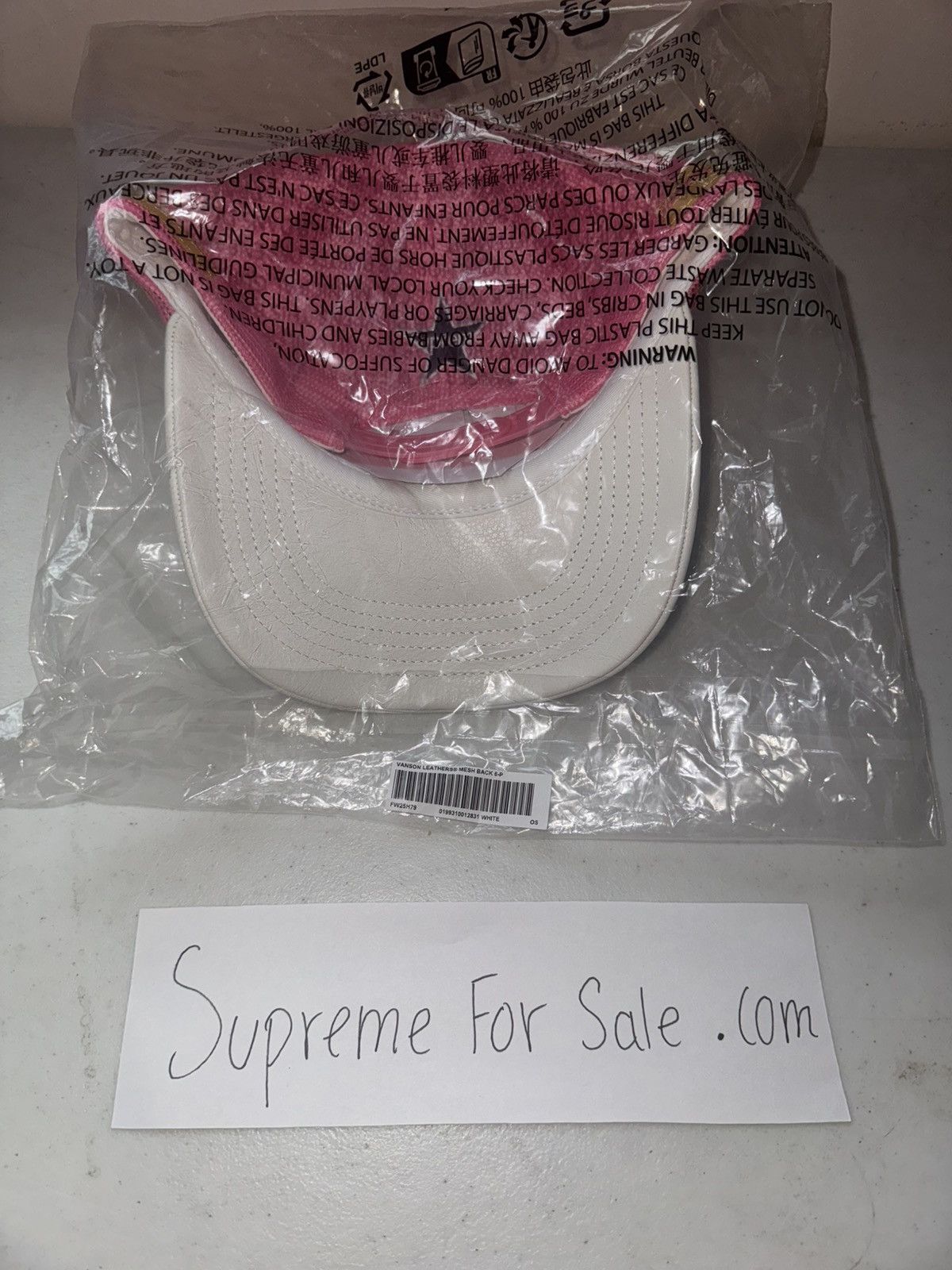 Supreme × Vanson Leathers Supreme Vanson Leathers Mesh Back 6-Panel Size ONE SIZE - 5 Thumbnail