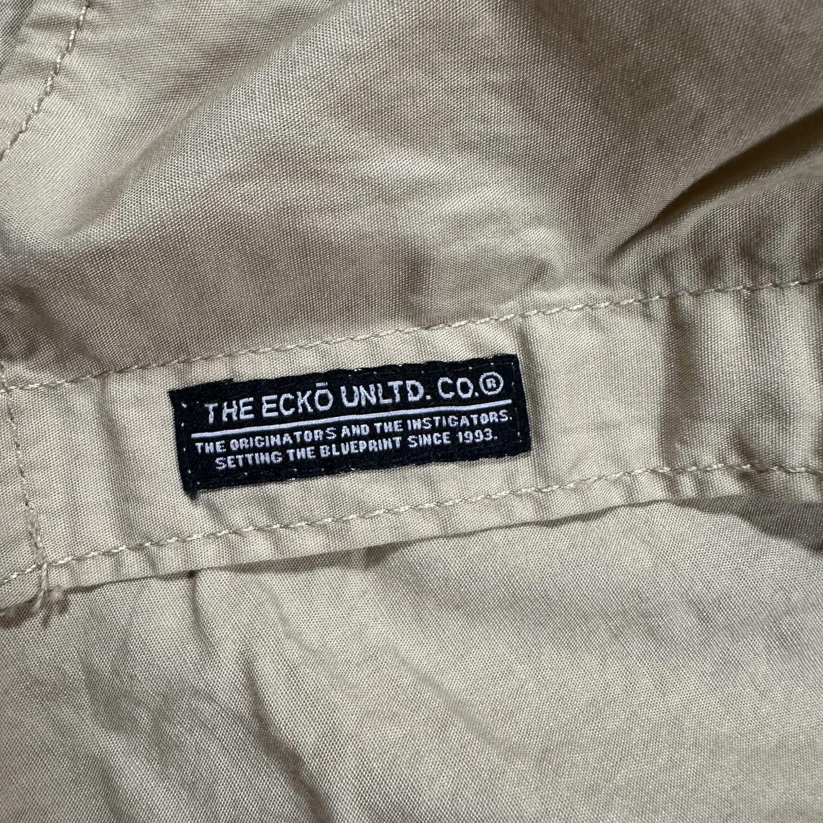 Ecko Unltd. Ecko Unltd. Mens Button up Shirt XL Beige Short Sleeve Size US XL / EU 56 / 4 - 5 Thumbnail