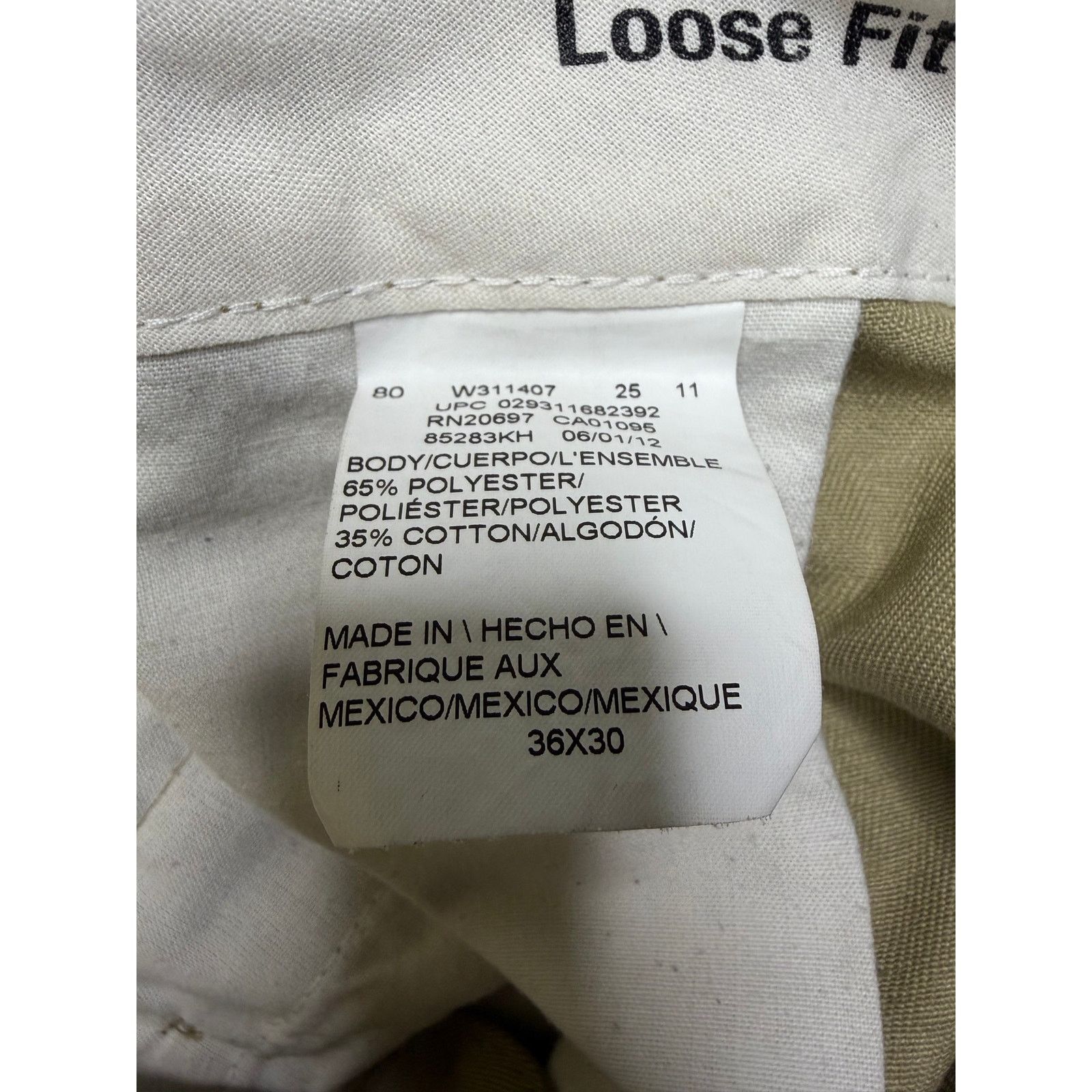 Dickies Dickies Loose Fit Men’s 36x30 Khaki Carpenter Pants Baggy Size US 36 / EU 52 - 3 Thumbnail