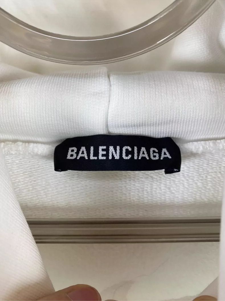 Balenciaga Balenciaga Torch Embroidered Hoodie Hoodie Hoodie White Size US XXS / EU 40 - 3 Thumbnail