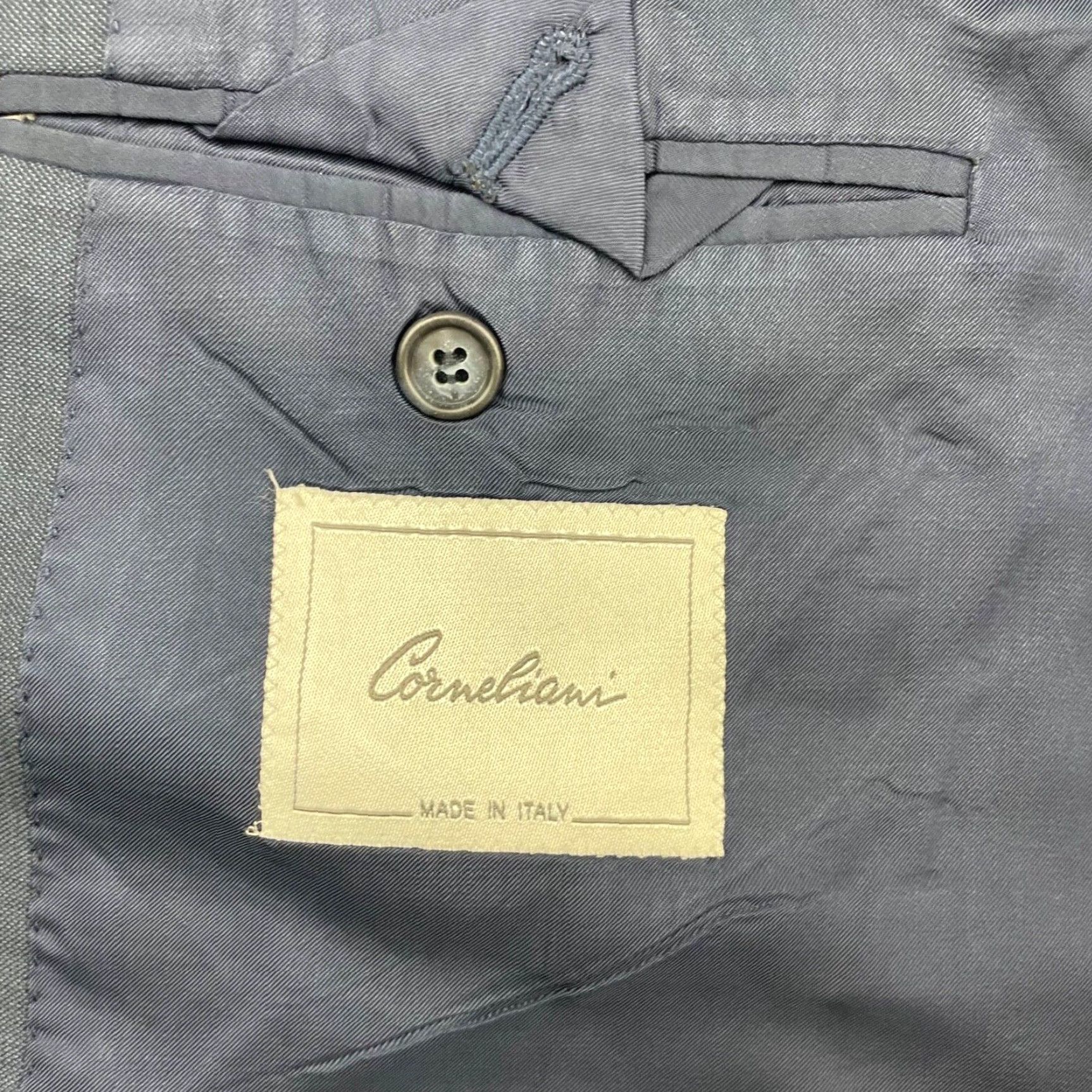 Corneliani Corneliani Blazer Jacket Navy Blue 3-Button Wool 46L US 56 EU Men RPM Notch Lapel Italy Viscose Lining Long Size 46R - 6 Thumbnail