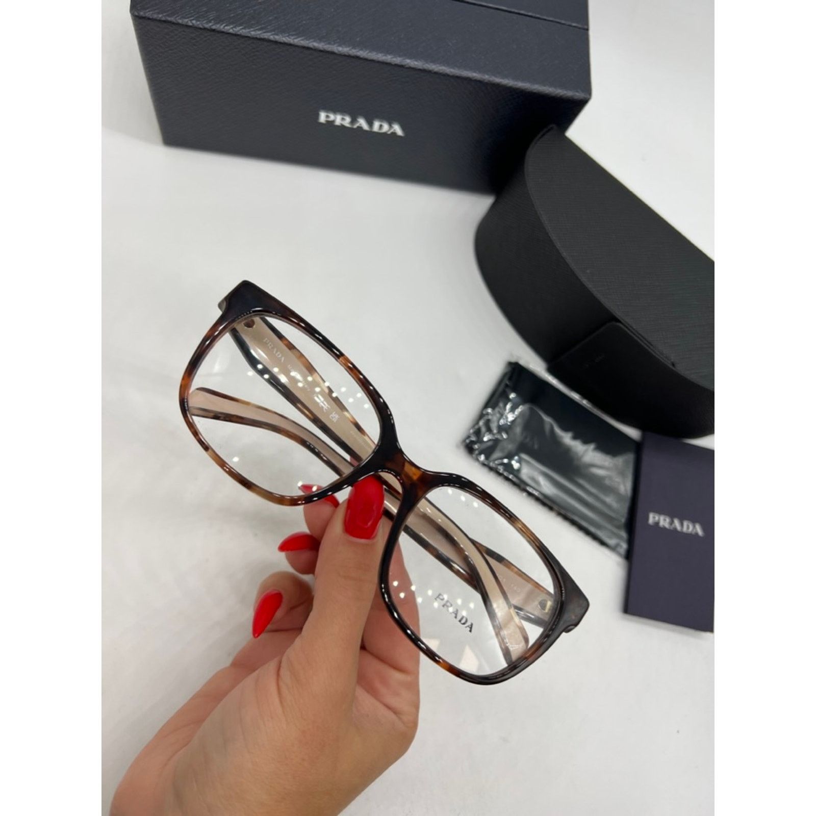 Raf Simons NEW Prada PR17ZV Eyeglasses Frames in Brown Powder Size ONE SIZE - 2 Thumbnail