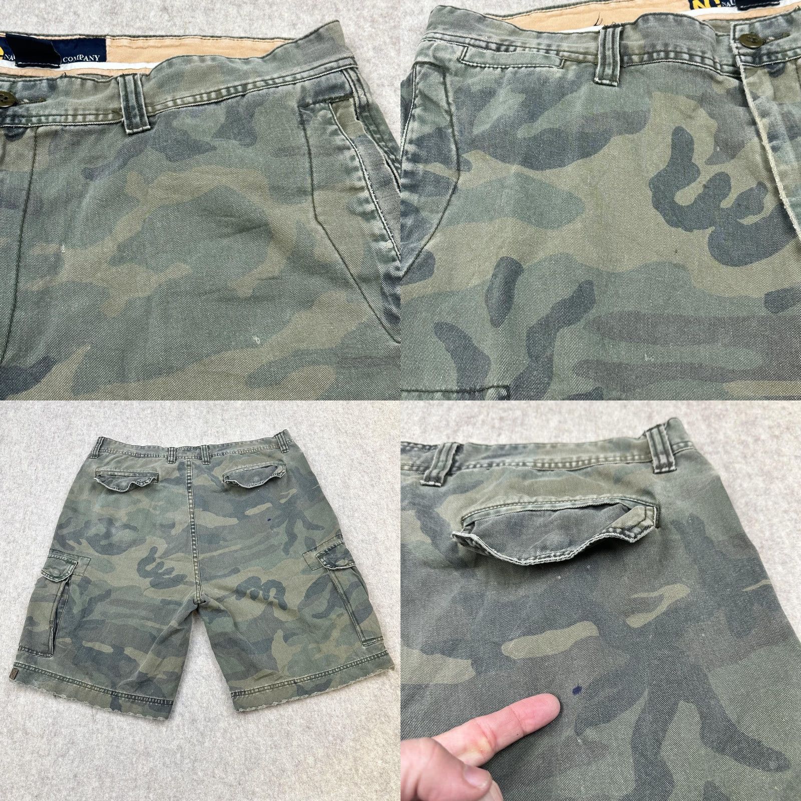 Nautica Vintage Nautica Camo Cargo Shorts Mens 38 Green Army Casual Pants Cargo Short Mens 38 Camouflage Canvas Distressed Pockets (Adult Mens) Size US 38 / EU 54 - 9 Thumbnail