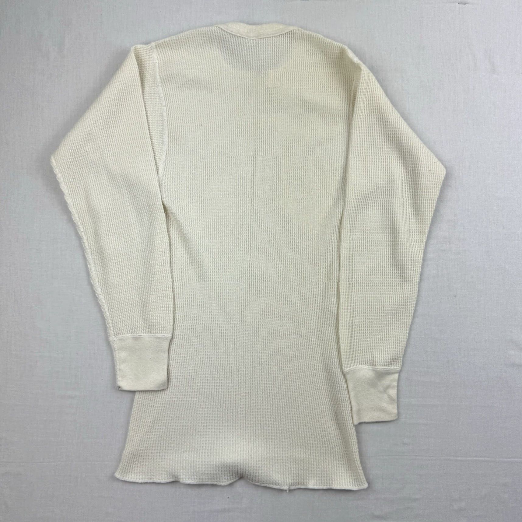 Vintage VINTAGE Thermal T-Shirt Adult L White 60s 70s Grunge J.E. Morgan Mens Slim Stained Size US L / EU 52-54 / 3 - 8 Thumbnail