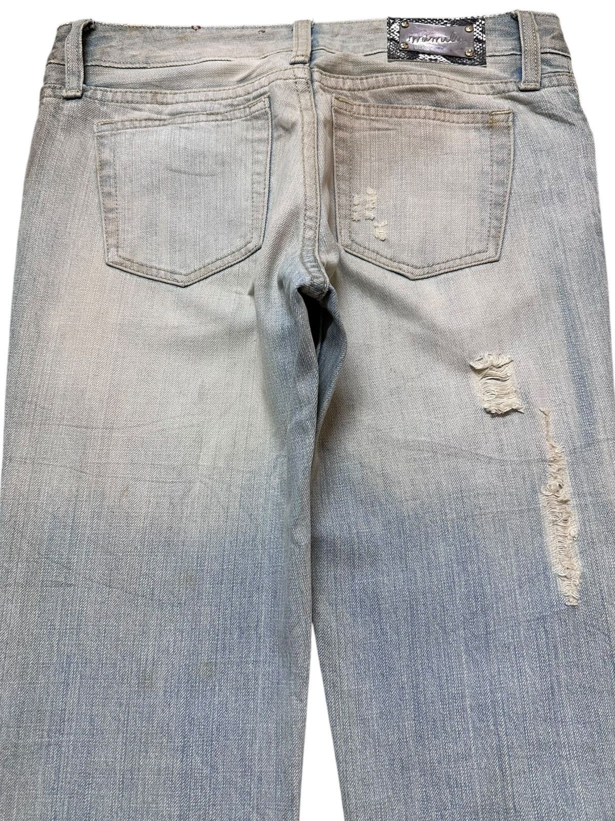 Japanese Brand Vintage Mimily Flare Bootcut T Cross Grunge Denim Size US 29 - 7 Thumbnail