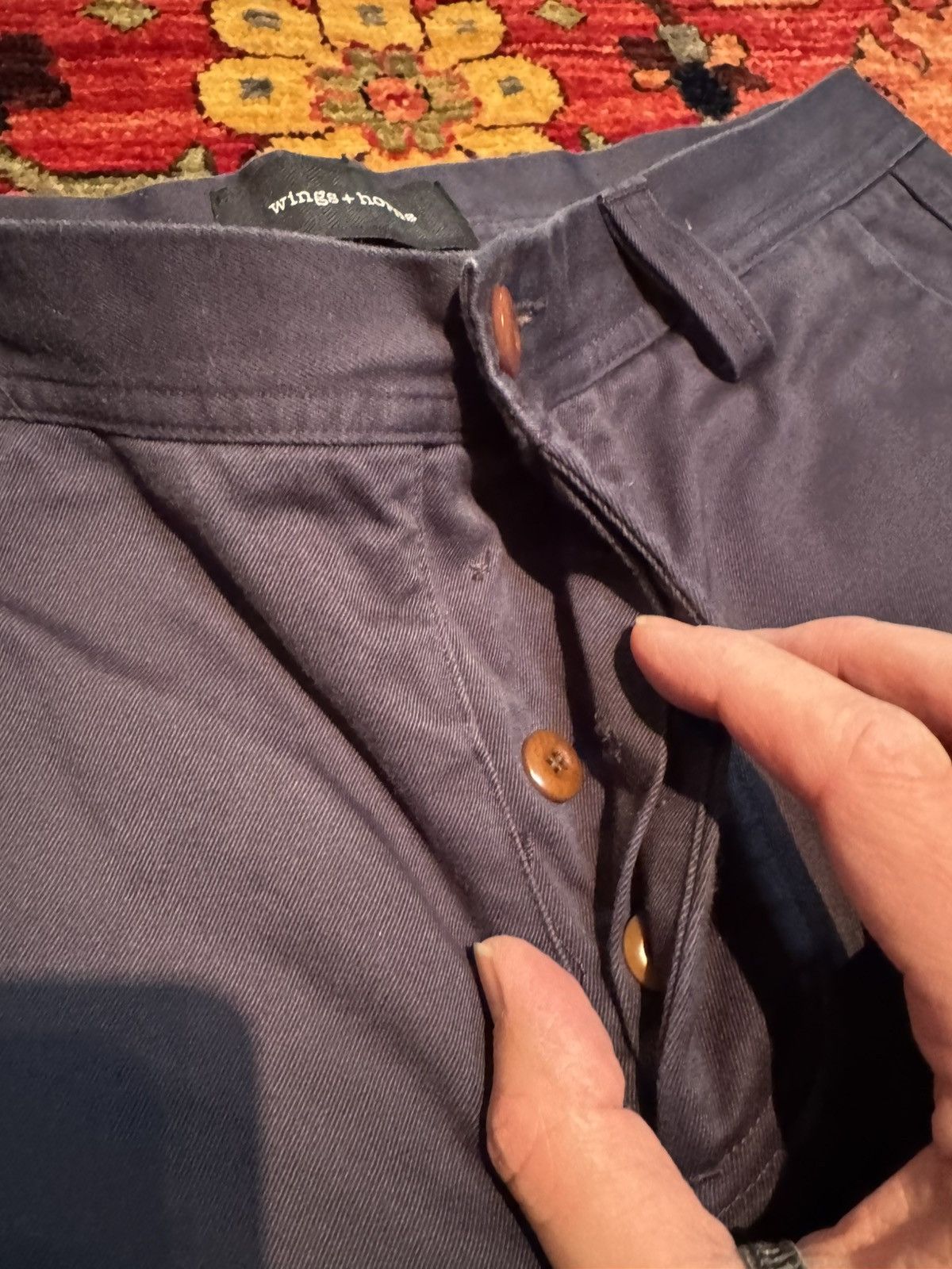 Wings + Horns Wings + Horns Navy Tokyo Pant Size US 32 / EU 48 - 4 Thumbnail