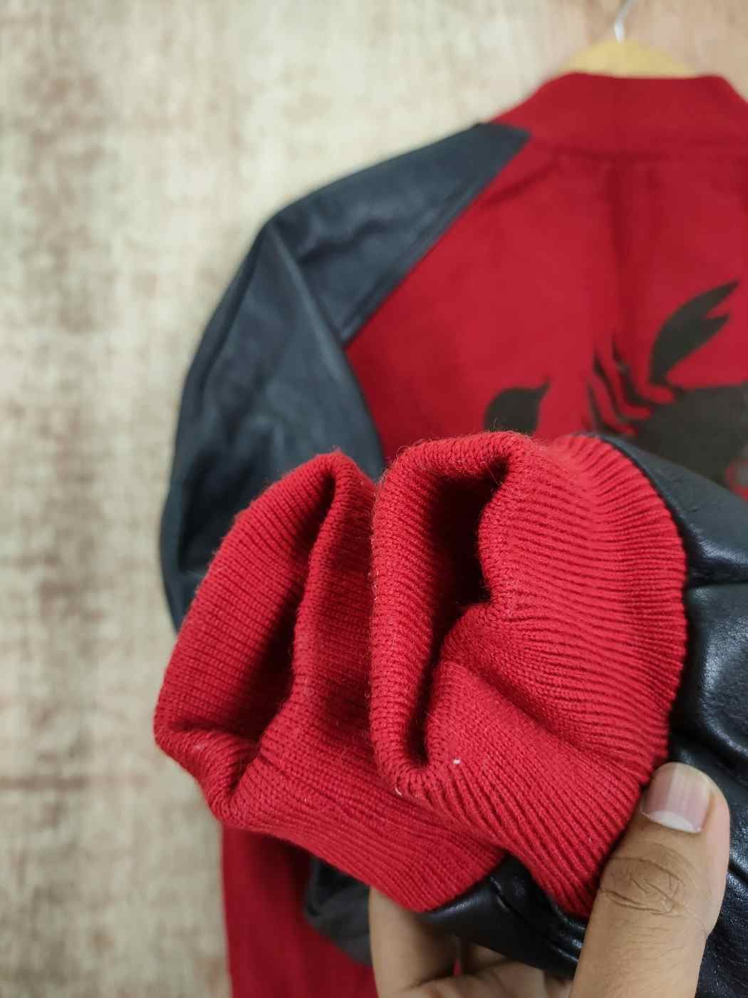 Vintage Hakka Homme scorpions red varsity wool jacket #4214DLAL Size US L / EU 52-54 / 3 - 5 Thumbnail