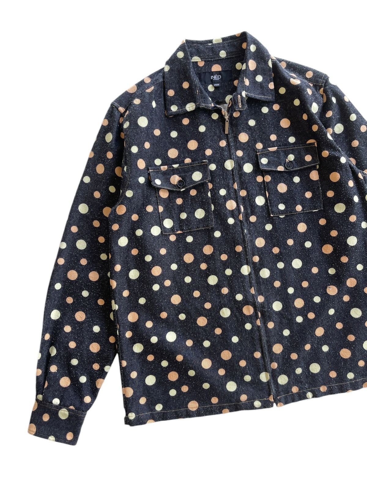 Yohji Yamamoto Ined Homme Yohji Yamamoto Polka Dot Zip Up Jacket Size US S / EU 44-46 / 1 - 5 Thumbnail