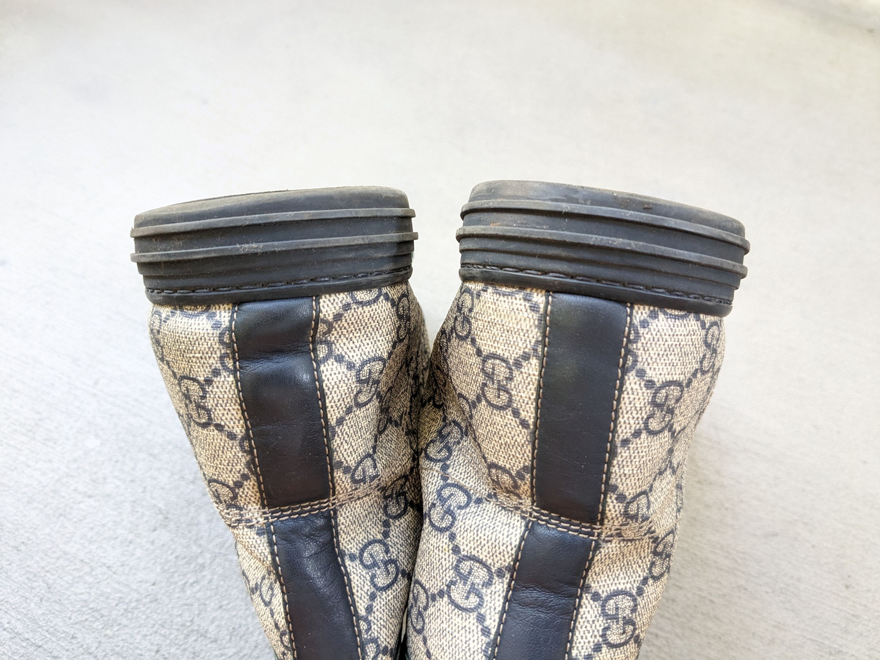 Gucci Gucci High Top Sneakers Navy Blue Leather Size 9.5 Lace Up Size US 9.5 / EU 42-43 - 6 Thumbnail
