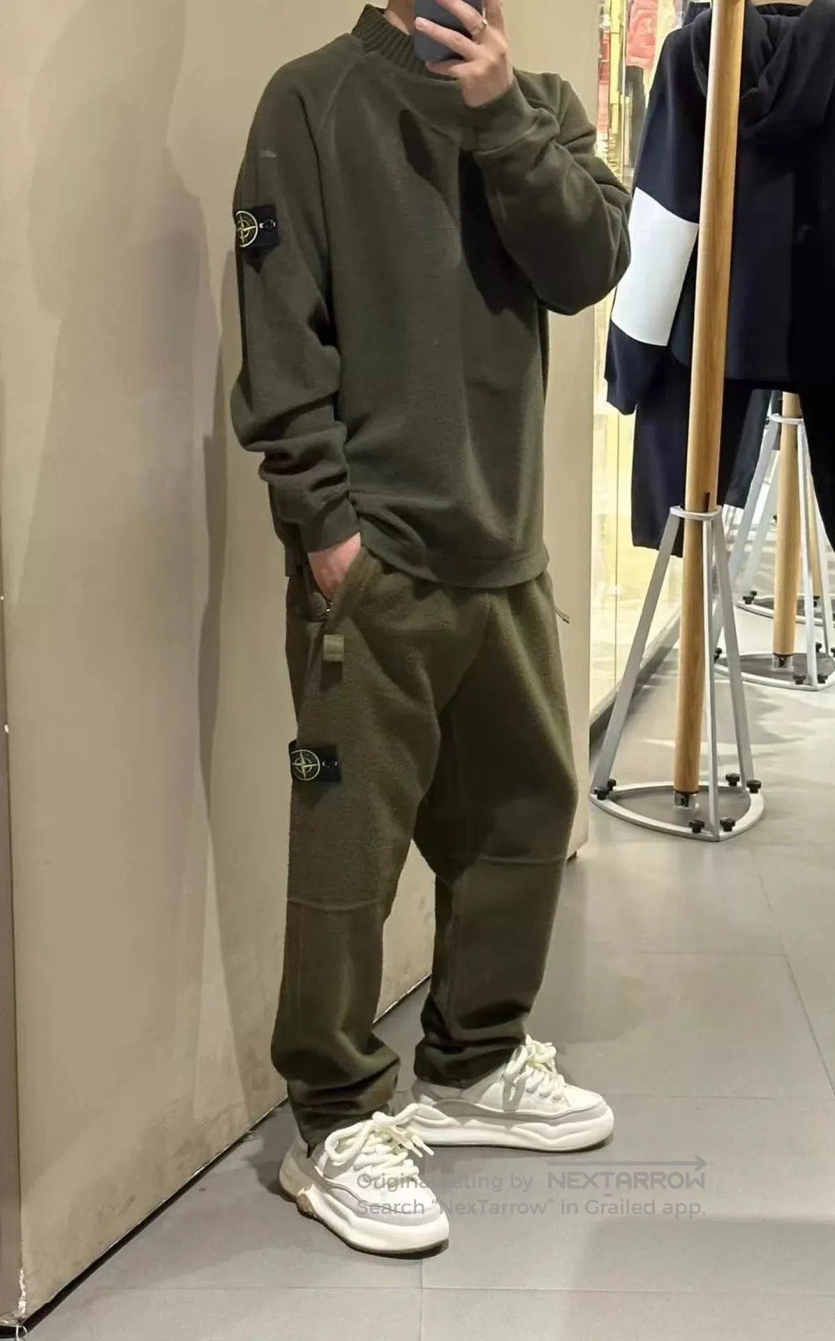 Stone Island Green Crew Neck Long Sleeve Sweatshirt. Size US XL / EU 56 / 4 - 6 Thumbnail
