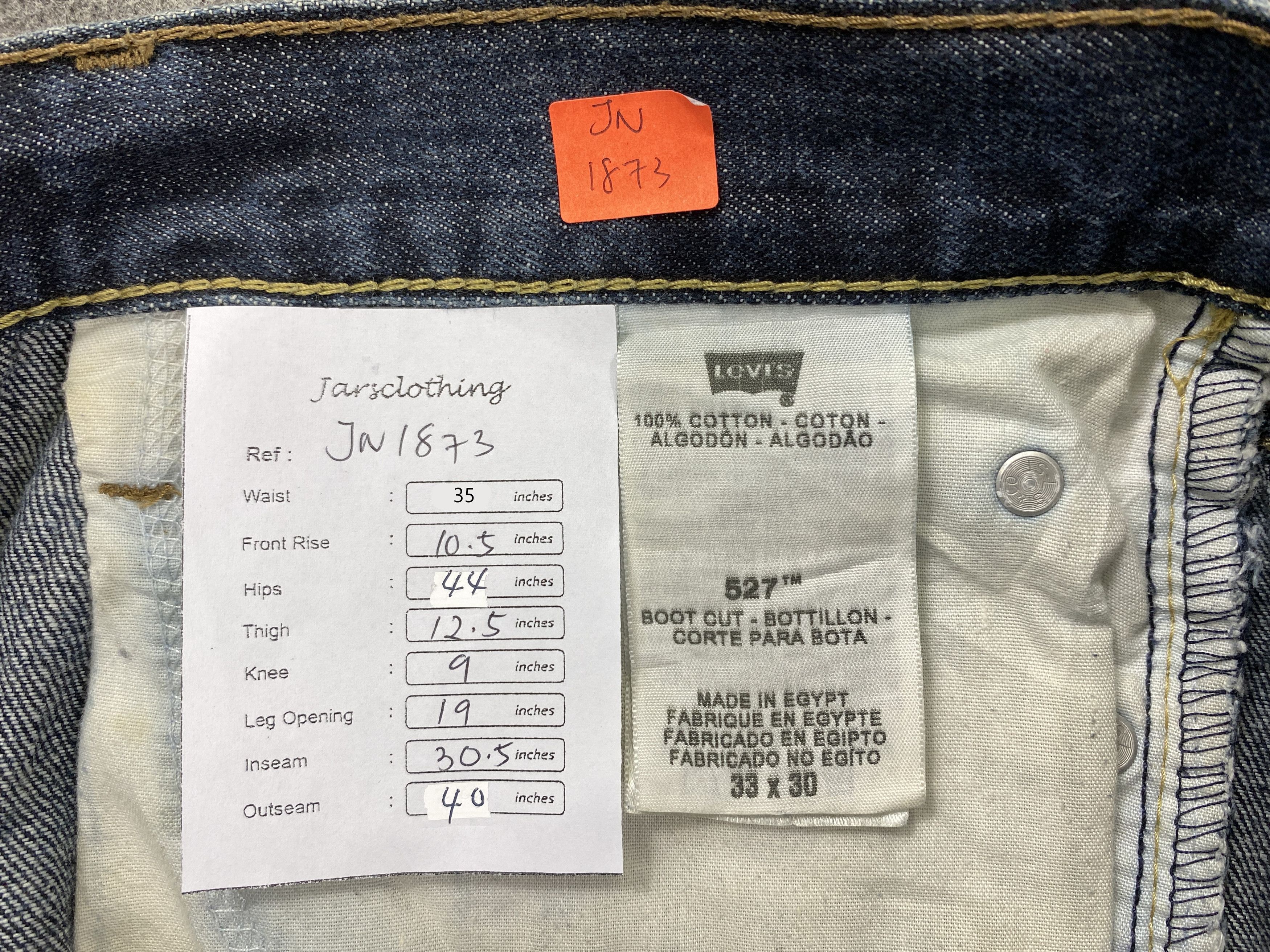 Levi's Dark Blue Vintage Levi's 527 Flared 35x30.5 Denim -JN1873 Size US 35 - 7 Thumbnail