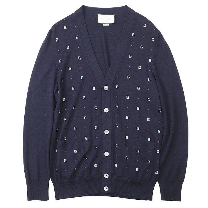 Gucci Gucci GG Pattern Wool Cardigan Knitwear Cotton Tops 546276 XKABL DUTY FREE for USA
