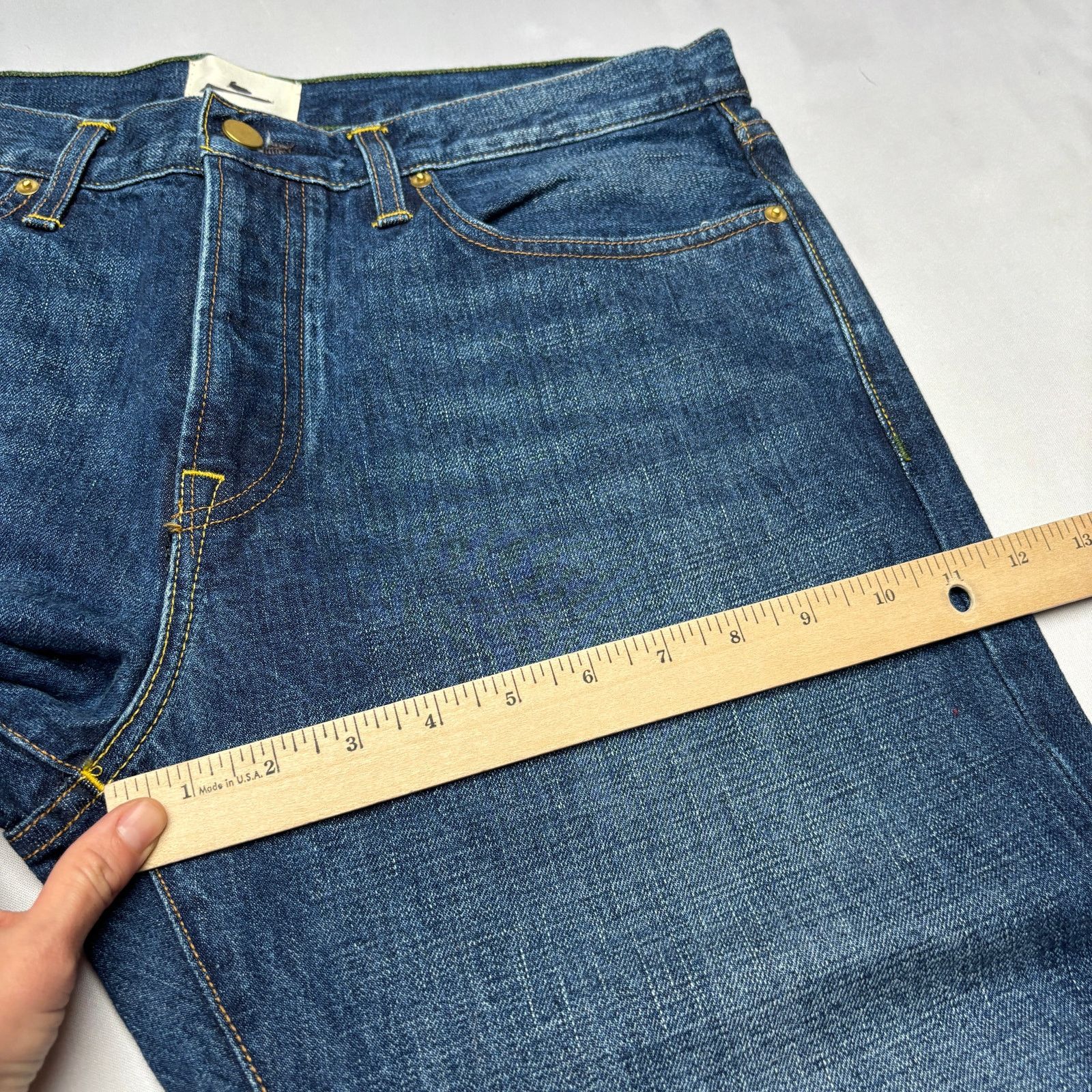 Sid Mashburn $325 Sid Mashburn Japanese Selvedge Deep Indigo Jeans 33x32 Size US 35 - 8 Thumbnail