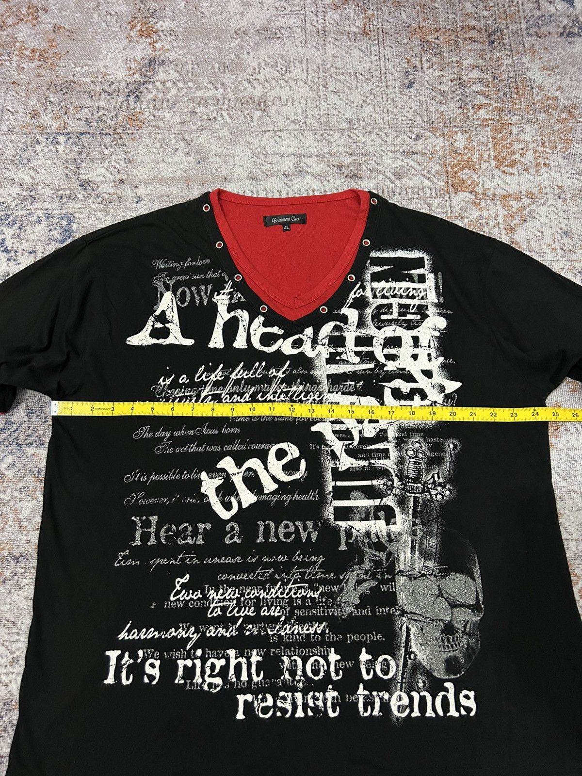 If Six Was Nine × Japanese Brand × Le Grande Bleu (L.G.B.) Beaumont Carr A Head Of The Pack Poem Shirt Size US XXL / EU 58 / 5 - 10 Thumbnail