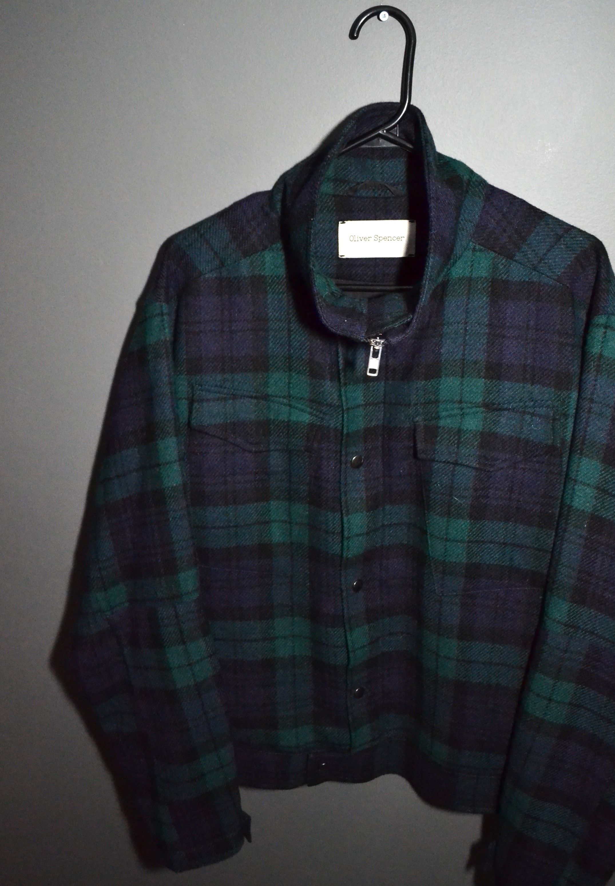 Oliver Spencer Oliver Spencer Woolen 40 size Plaid High Neck Jacket Size US L / EU 52-54 / 3 - 2 Thumbnail