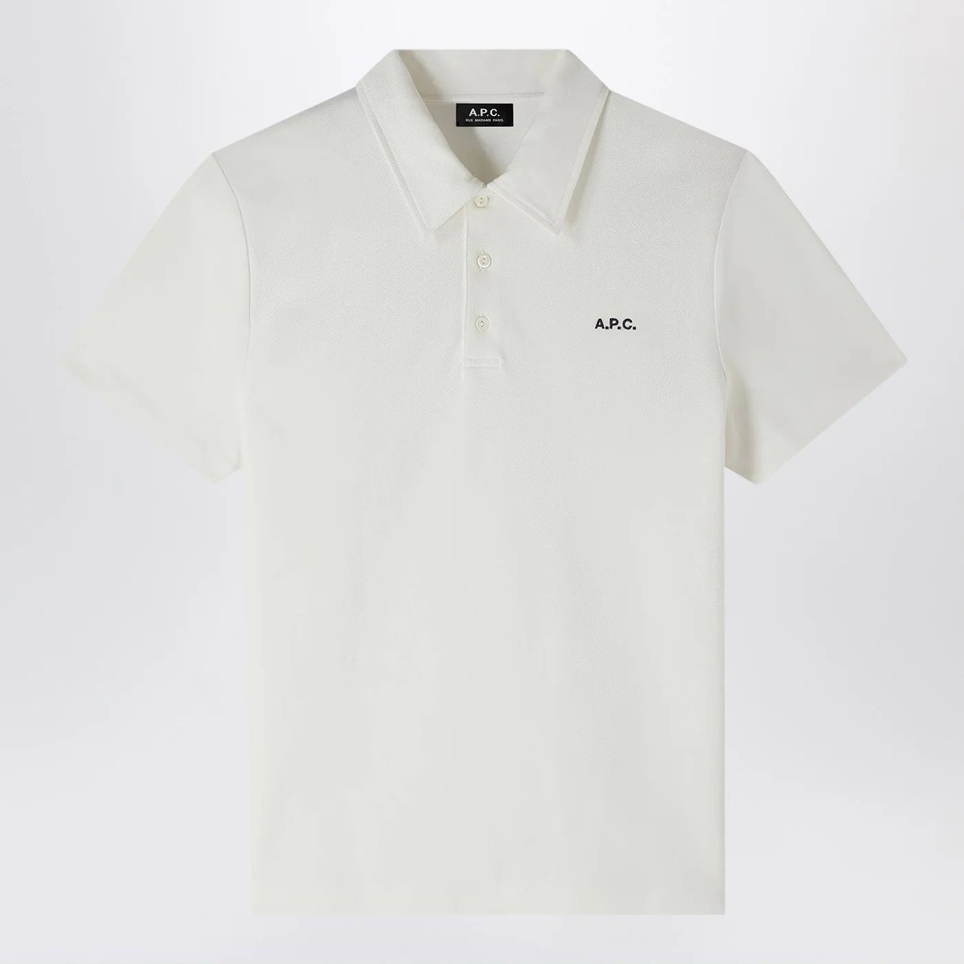 A.P.C. o1d2blof0426 Logo Polo Shirt in White Size US S / EU 44-46 / 1 - 1 Thumbnail