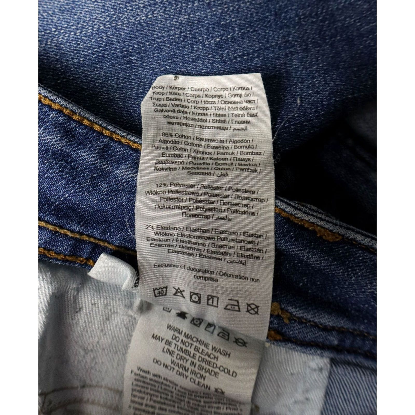 Jack & Jones JACK & JONES Skinny Liam Jeans Men's W34/L30 Blue Faded Whiskered Zip Fly Size US 34 / EU 50 - 7 Thumbnail