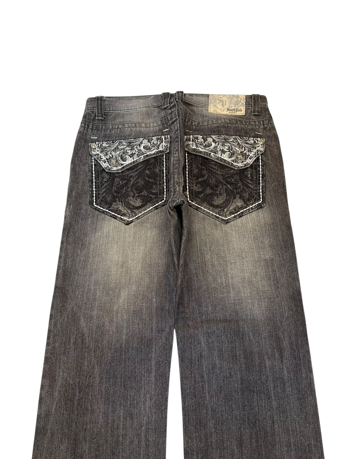 Southpole Southpole Premium Black Grey Baggy Denim Jeans Print Logo Size US 36 / EU 52 - 2 Thumbnail