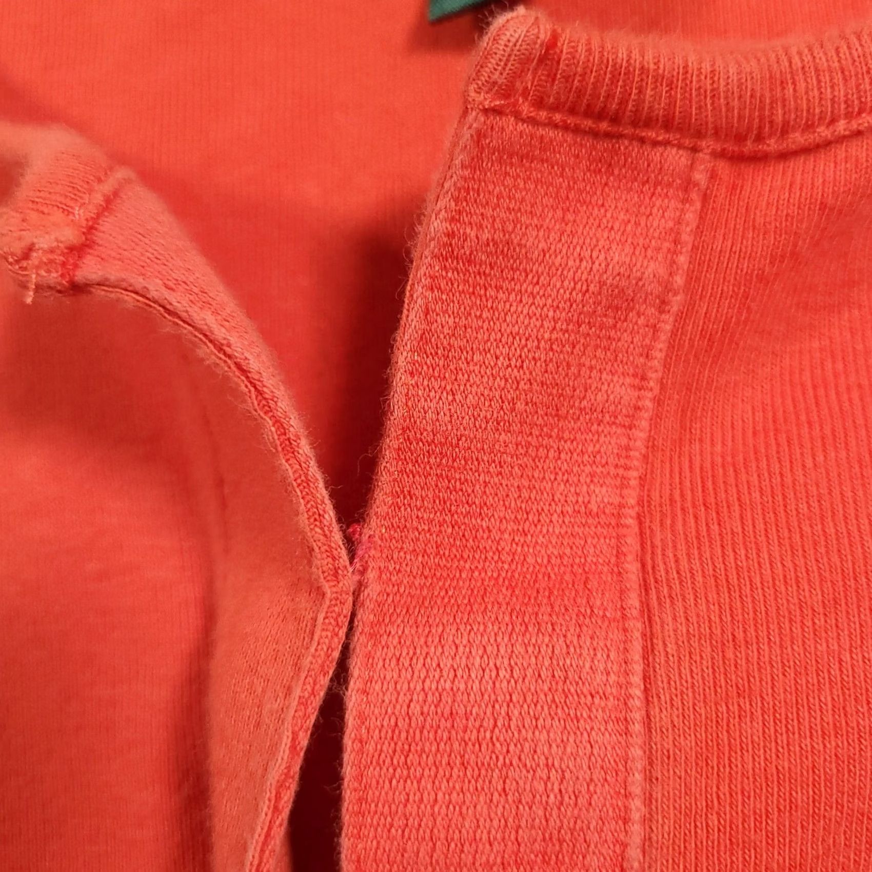 Ralph Lauren VINTAGE Lauren Ralph Lauren Short Rolled Sleeve Shirt Women's Large Orange V Neck Shirt Size L / US 10 / IT 46 - 7 Thumbnail