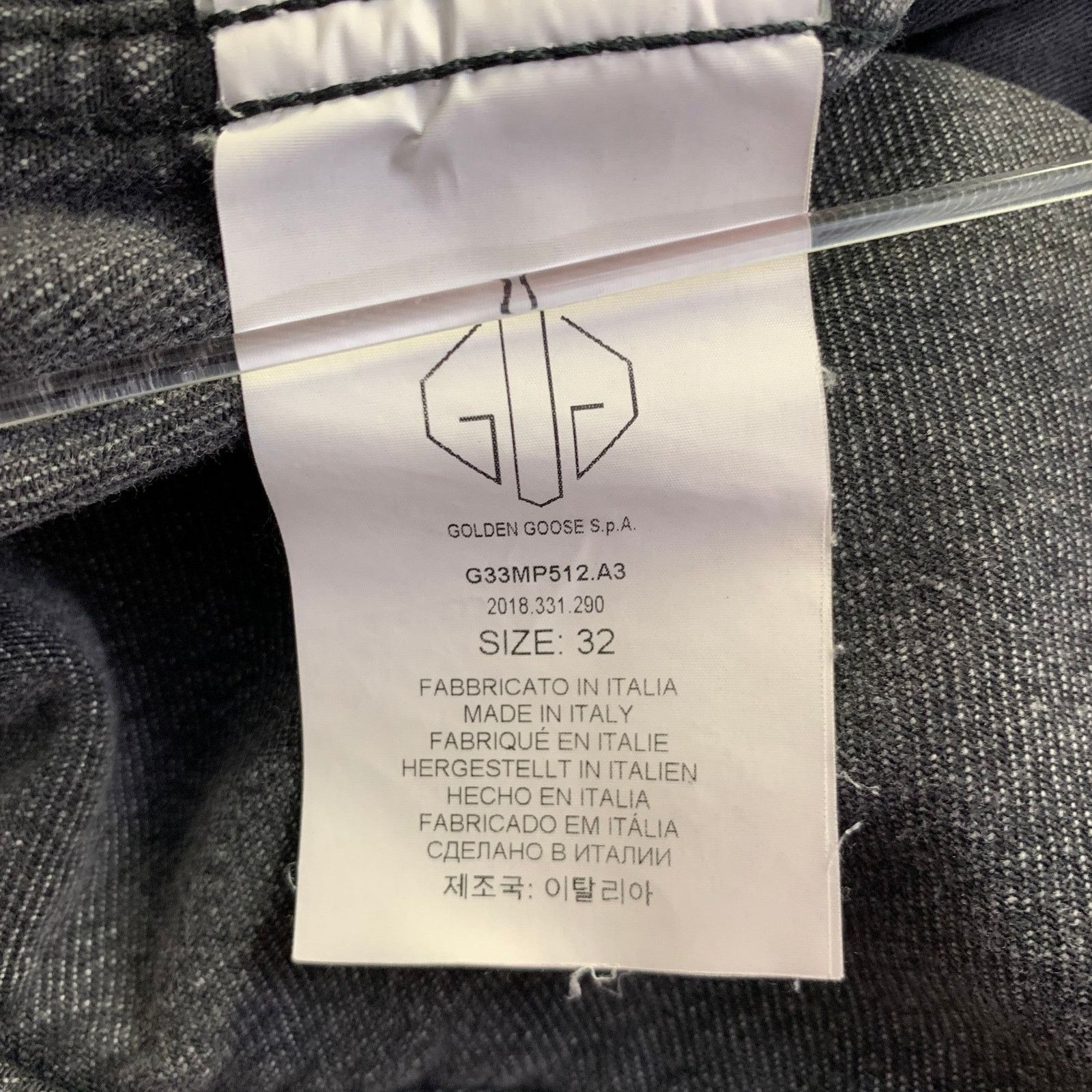 Golden Goose GOLDEN GOOSE Size M Grey Cotton Tapered Distressed Jeans Size 32" / US 10 / IT 46 - 8 Thumbnail