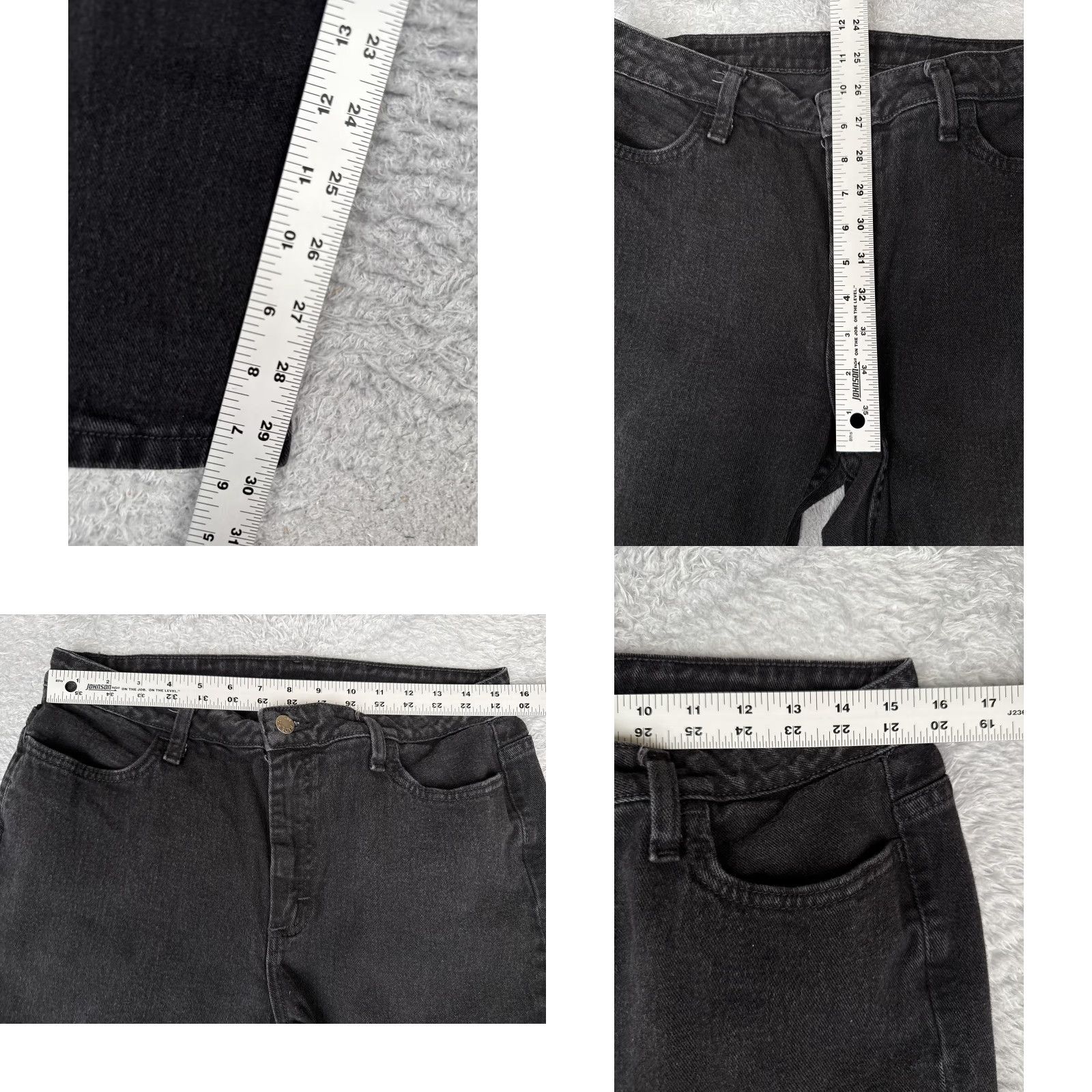 Lee Lee Jeans Womens Jeans Black Denim Mid Rise Bootcut 12 Regular 30x30 5-Pocket Denim Cotton Blend Cowboy Style Size 34" / US 12 / IT 48 - 8 Thumbnail