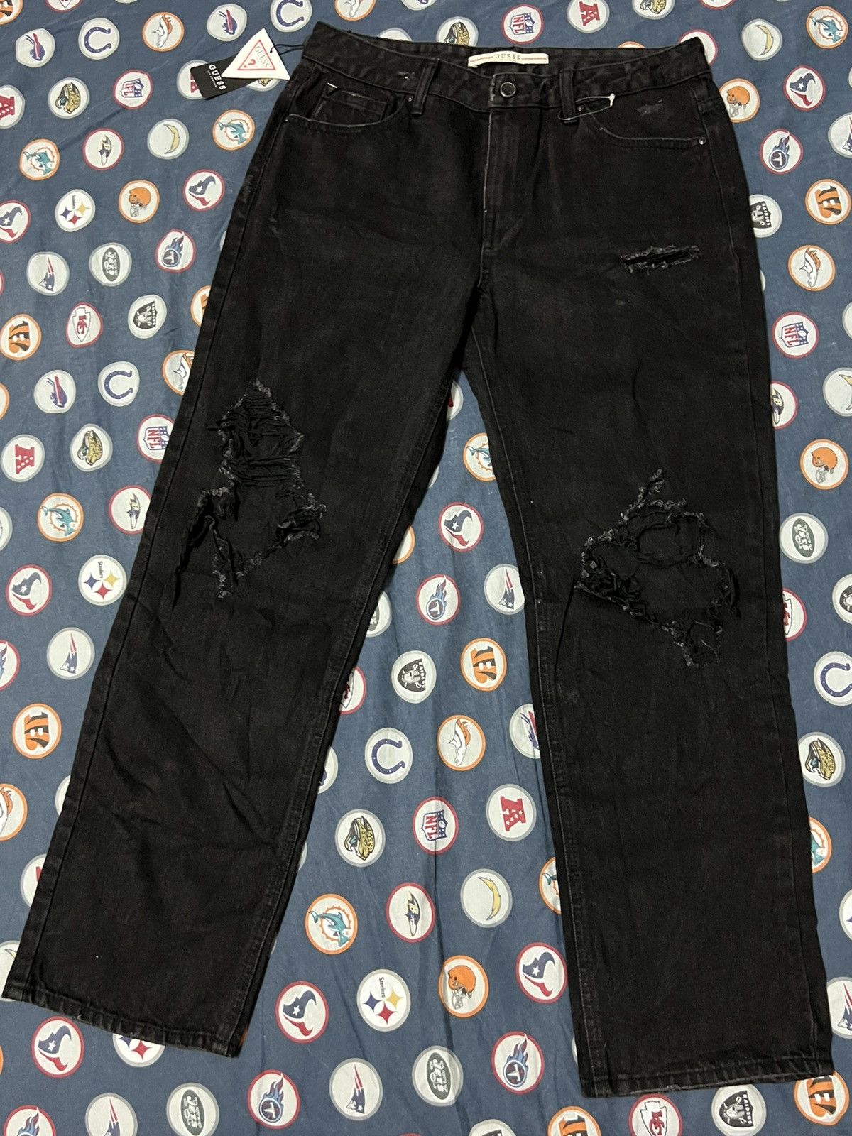 Guess × Seditionaries Guess L A BLACK DISTRESSED WITH TAG Size US 28 / EU 44 - 1 Thumbnail