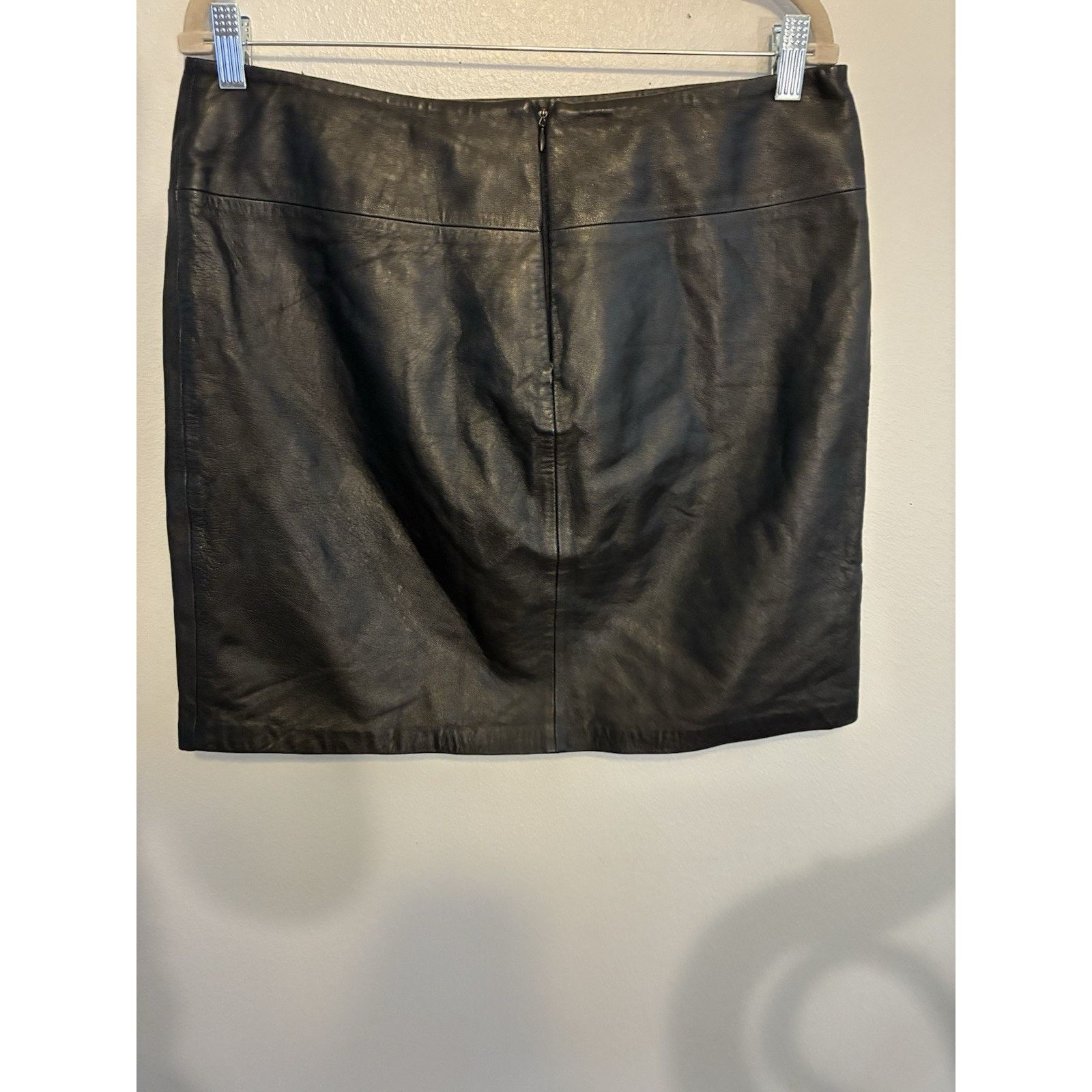 I.N.C VTG Black Leather Mini Skirt Buckle Belt 80s Retro Sexy 12 Size 34" / US 12 / IT 48 - 11 Thumbnail