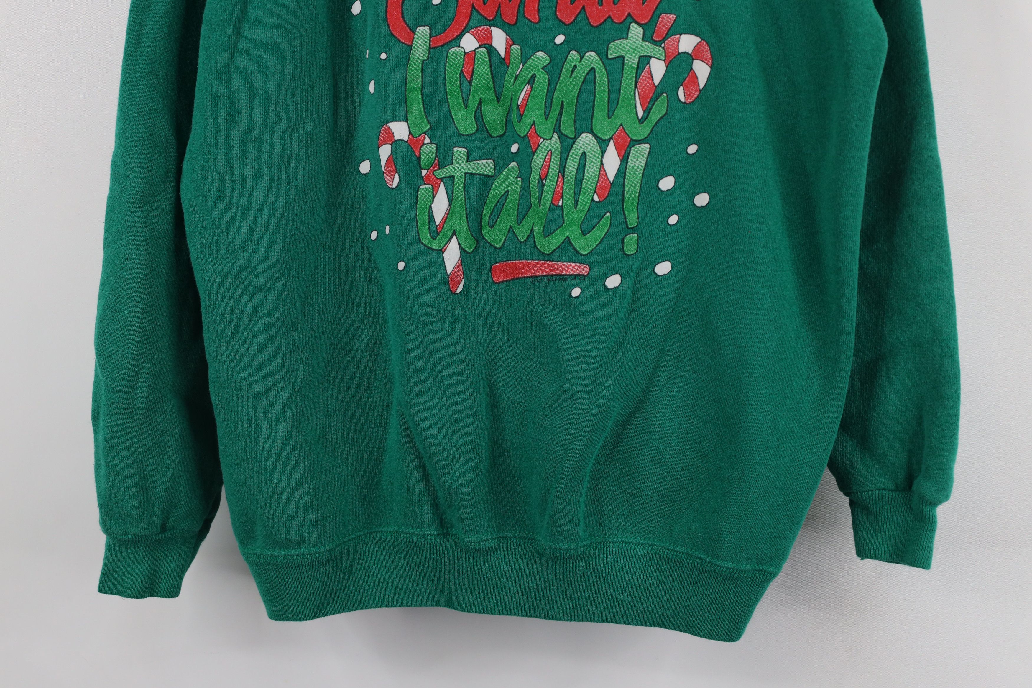 Vintage Vintage 90s Christmas Santa I Want It All Sweatshirt USA Size M / US 6-8 / IT 42-44 - 3 Thumbnail