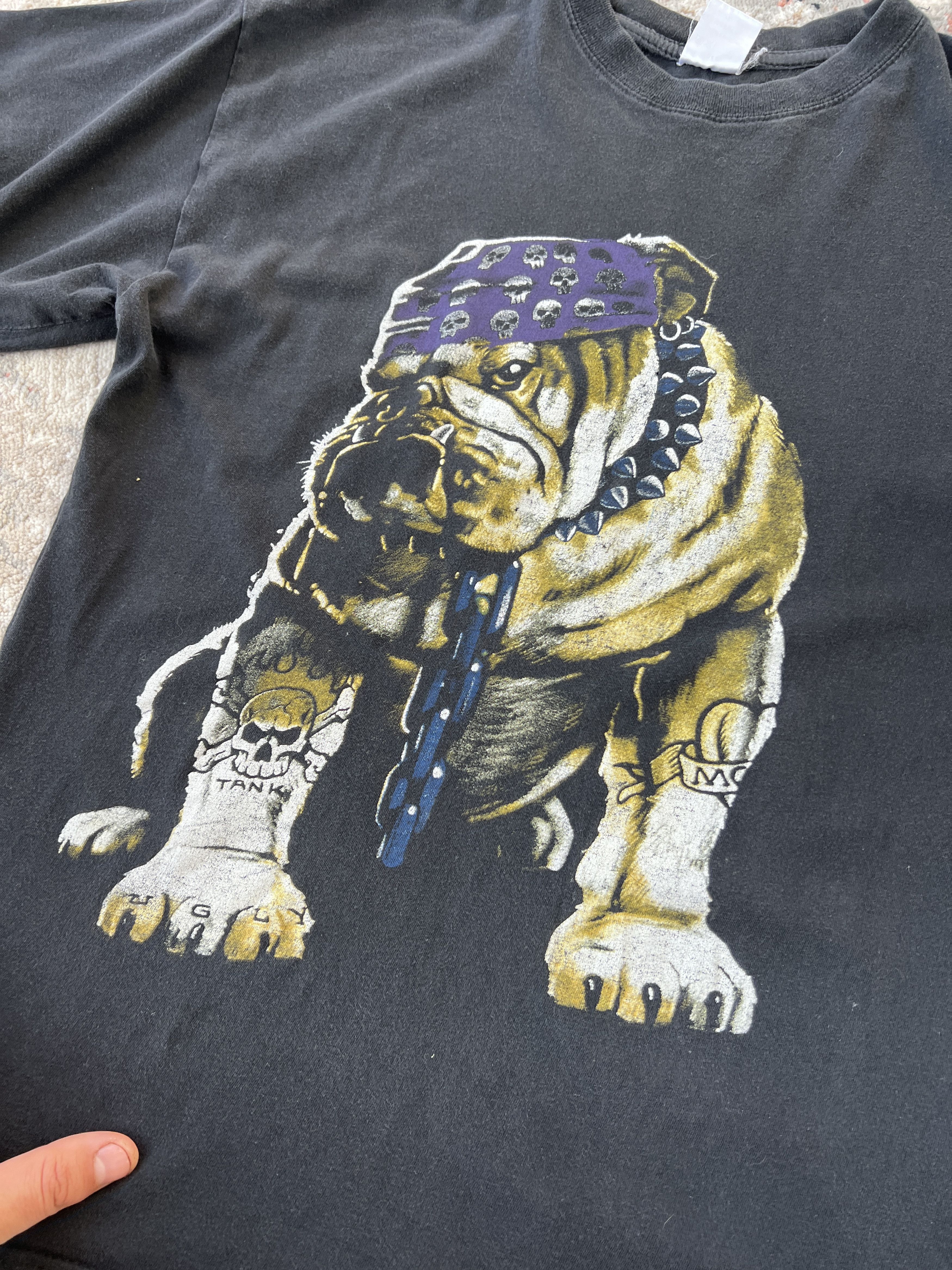 Vintage Dog Skull Vintage Tee Size US XL / EU 56 / 4 - 2 Thumbnail