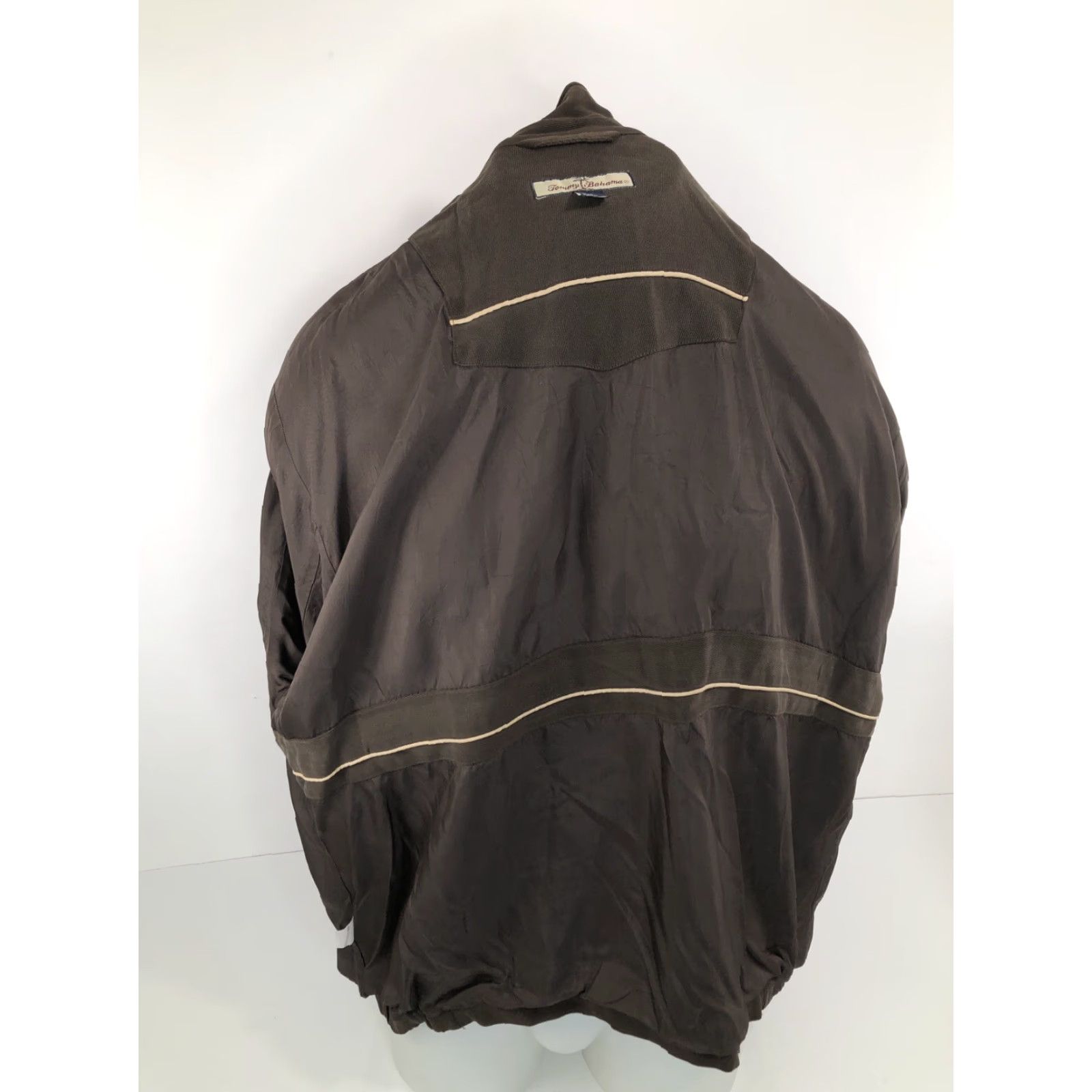 Tommy Bahama TOMMY BAHAMA Jacket Mens XL Full Zip 100% Silk Brown Size US XL / EU 56 / 4 - 5 Thumbnail