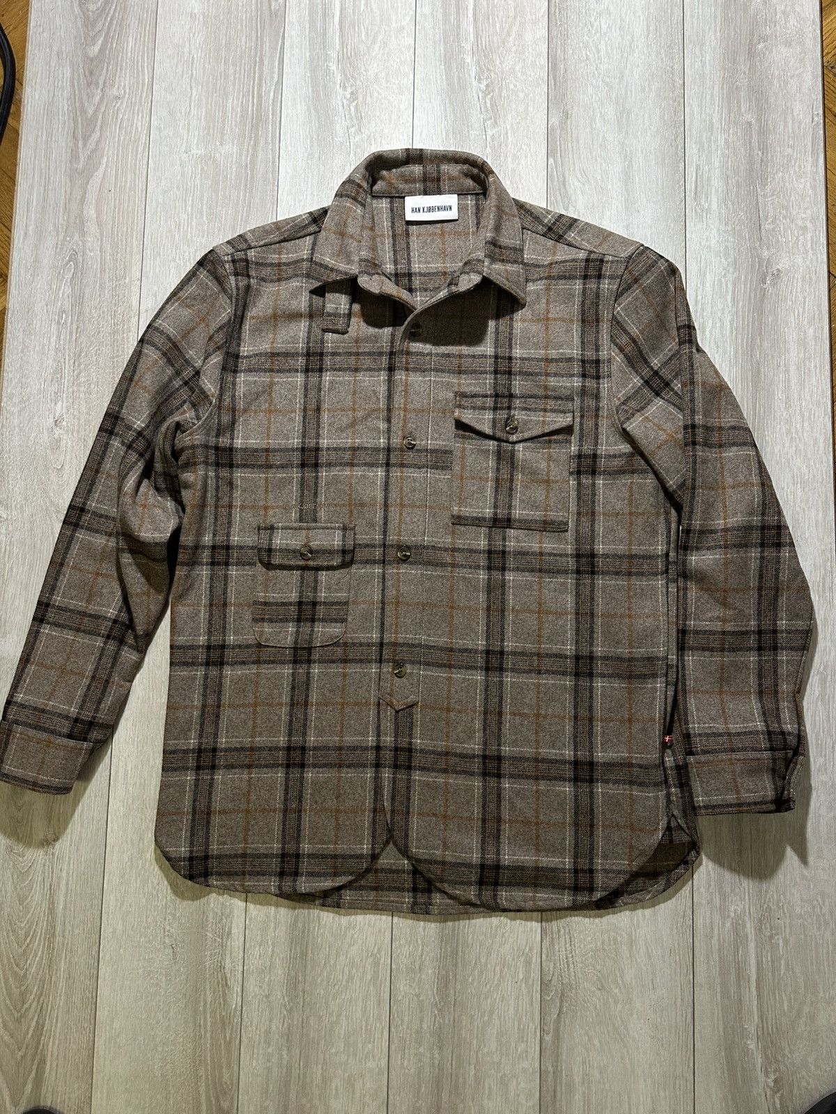 Han Kjobenhavn Wool Shirt Han Kjobenhavn army Size US L / EU 52-54 / 3 - 1 Thumbnail