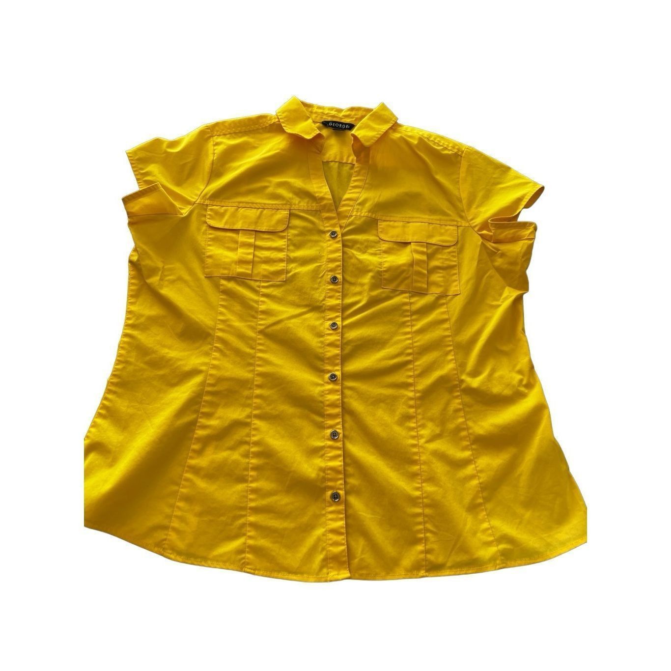 George George Studio Yellow Blouse size 16-18 Size XXL / US 16-18 / IT 52-54 - 3 Thumbnail