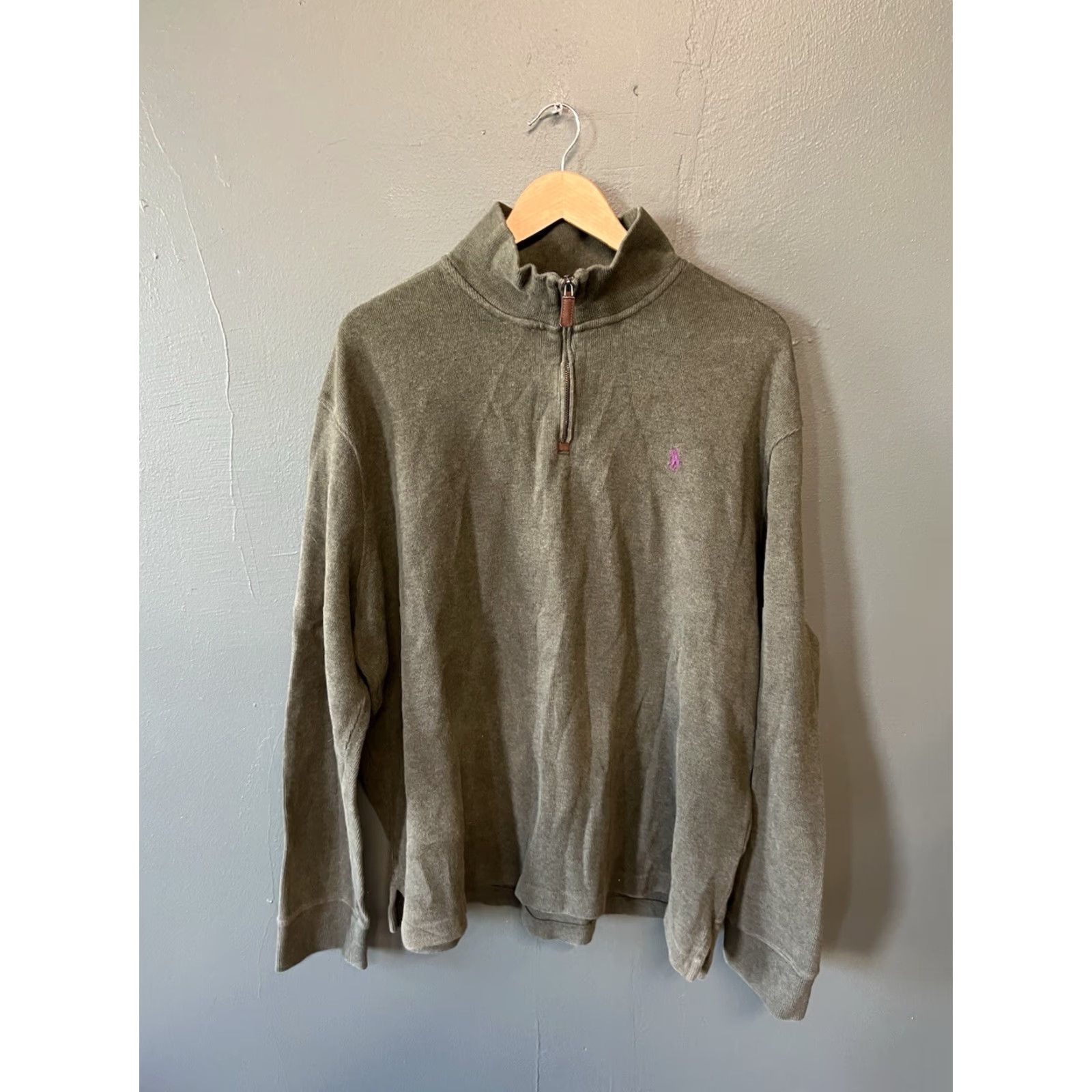 Polo Ralph Lauren Polo Ralph Lauren Mens Green 1/4 Zip Mock Neck Pullover Sweatshirt XL Pullover Sweatshirt Mens Green 1/4 Zip Mock Neck Polo Ralph Lauren Size US XL / EU 56 / 4 - 2 Thumbnail