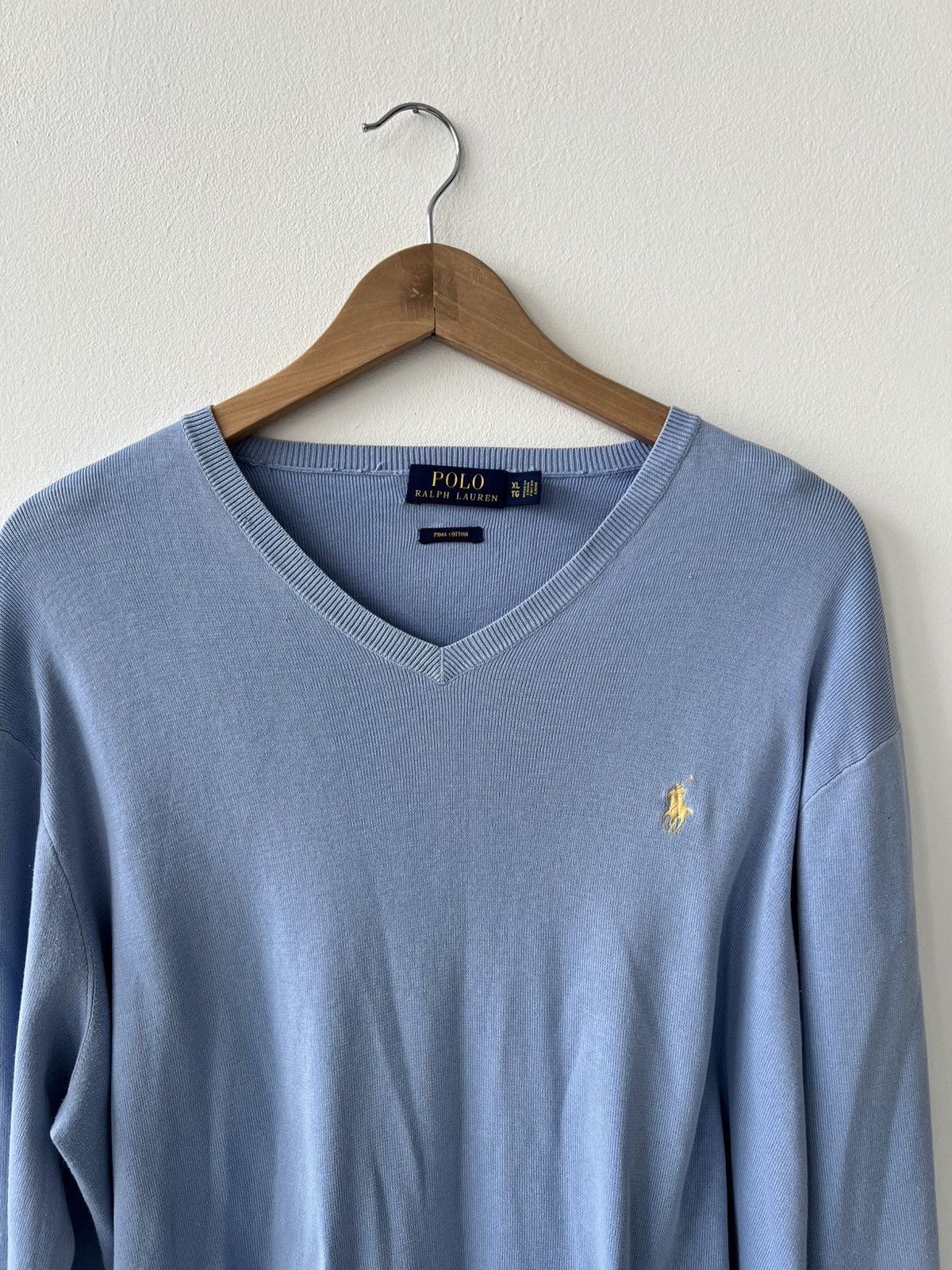 Polo Ralph Lauren × Vintage Polo Ralph Lauren Cotton Sweater Blue Size US XL / EU 56 / 4 - 4 Thumbnail