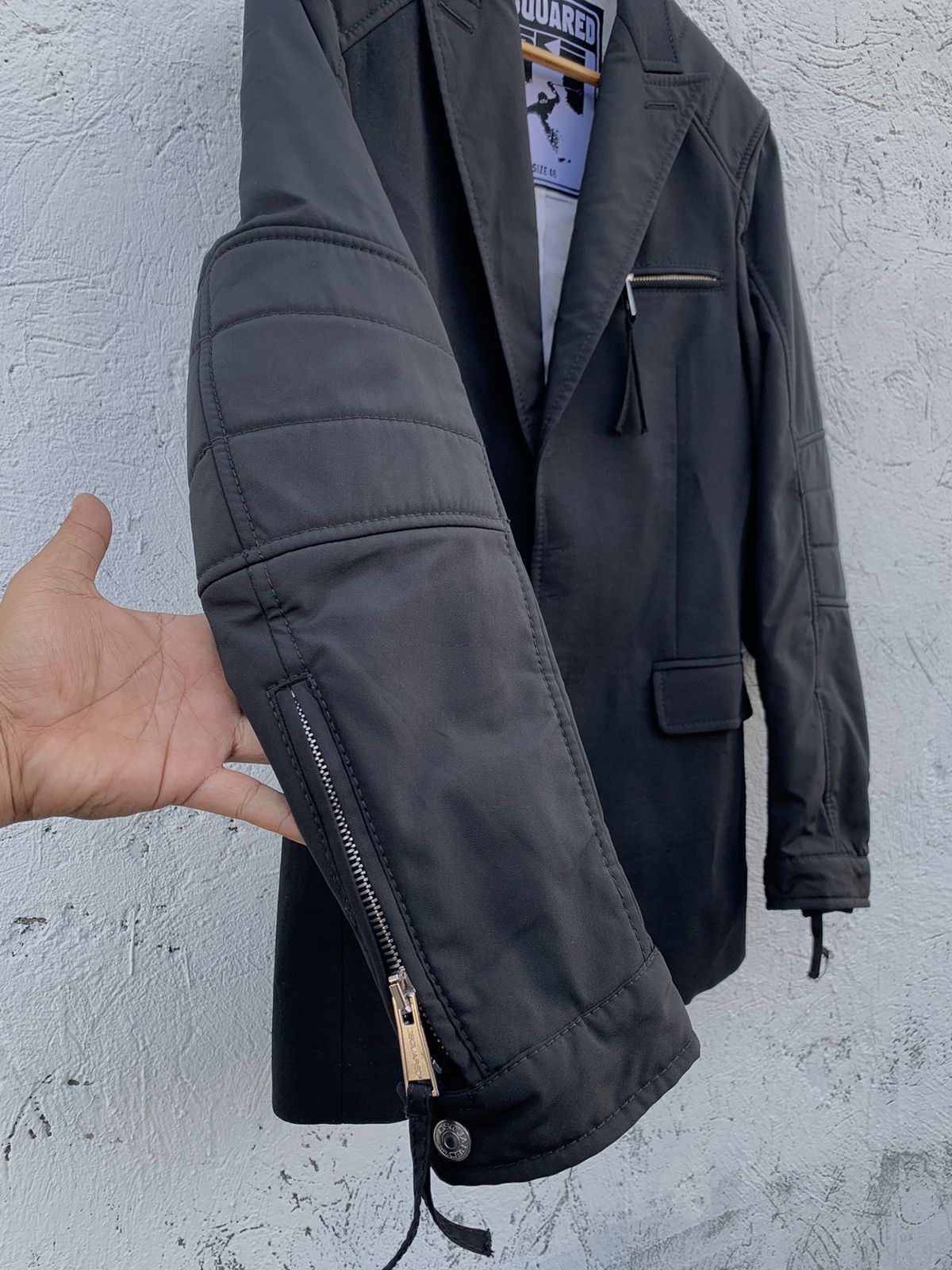Dsquared2 Hybrid Moto Blazer Size 46R - 4 Thumbnail