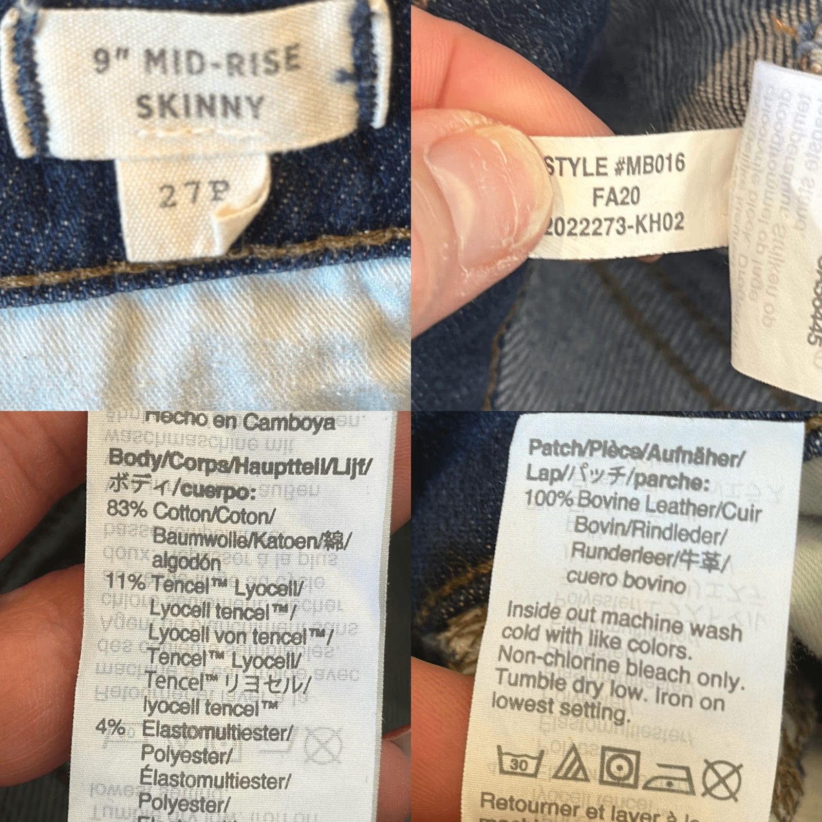 Madewell Madewell Jeans Women 9” Mid rise Skinny Jeans Medium Wash 27P Blue MB016 Womens Size 27 Part of 9" Mid Rise Skinny Jeans Size 27" / US 4 / IT 40 - 8 Thumbnail