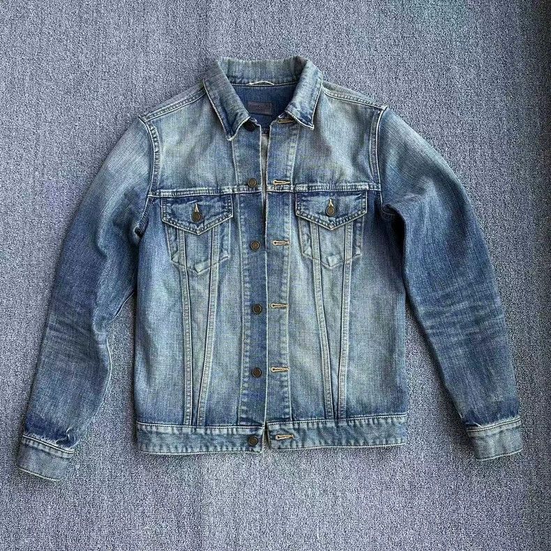 Saint Laurent Paris Saint Laurent Shark Denim Jacket Size S Size US S / EU 44-46 / 1 - 1 Thumbnail