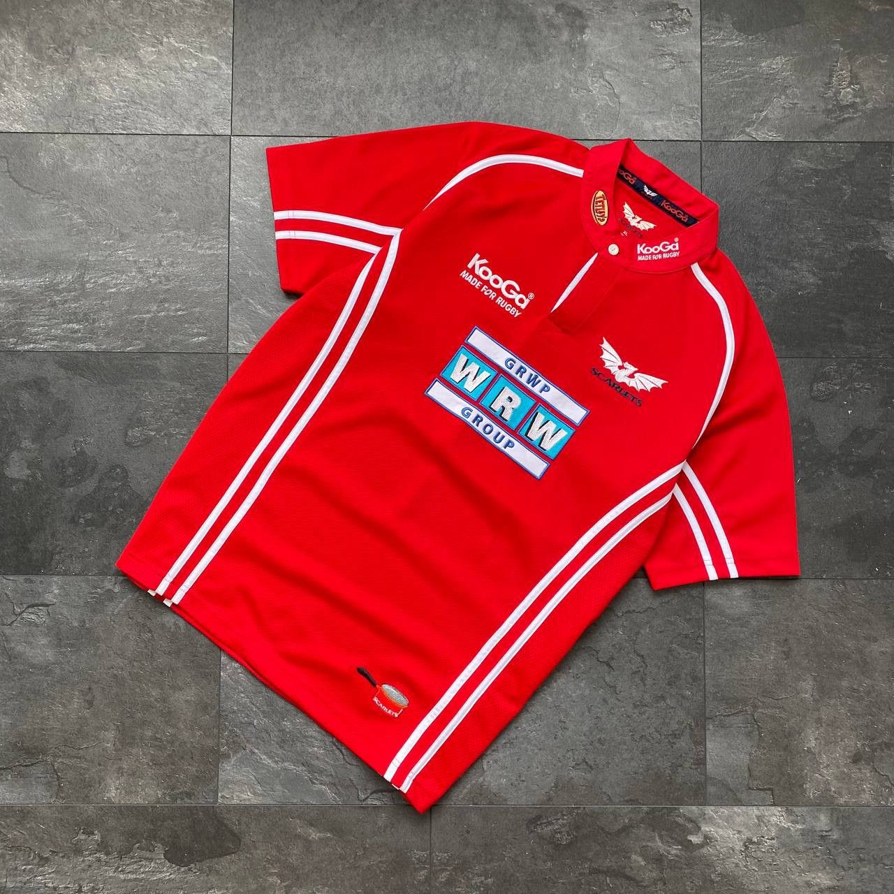 Vintage Kooga Llanelli Scarlets Home Rugby Shirt 2005-06 Size US XL / EU 56 / 4 - 1 Thumbnail