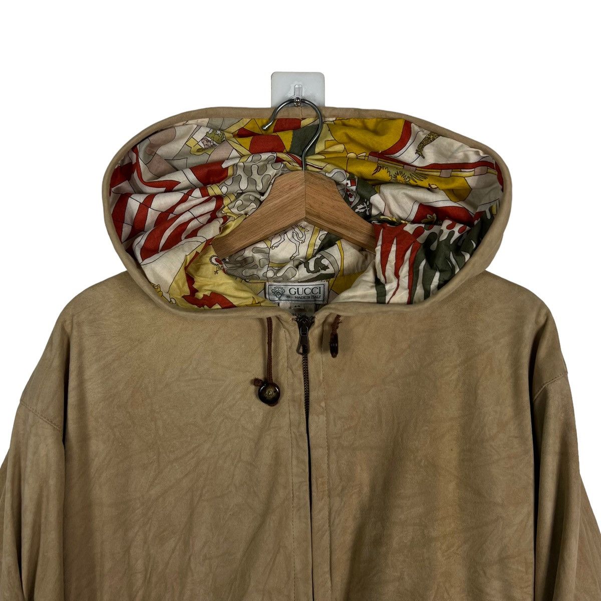 Gucci VINTAGE DEER LEATHER BOMBER JACKET GUCCI RARE LINING DESIGN Size M / US 6-8 / IT 42-44 - 3 Thumbnail