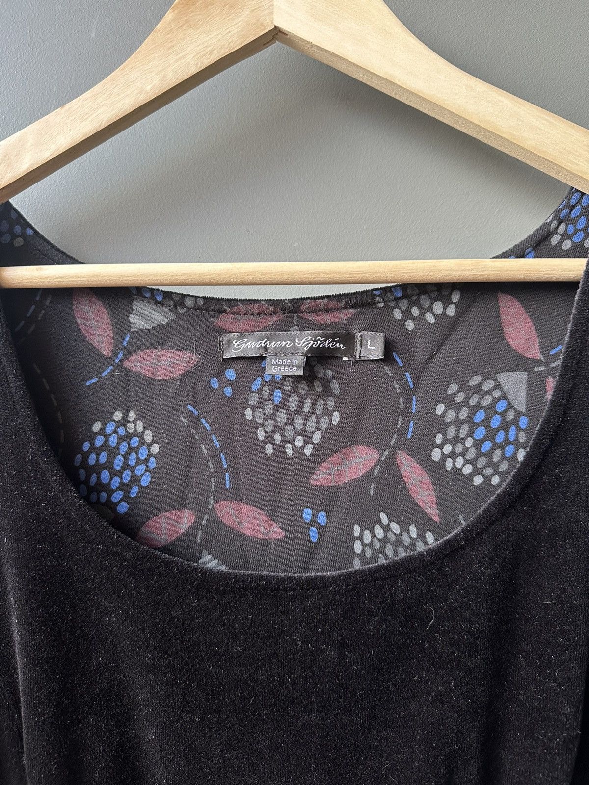 Gudrun Sjoden Gudrun Sjoden Velvet Black Dress Effortless Elegance Size L / US 10 / IT 46 - 3 Thumbnail